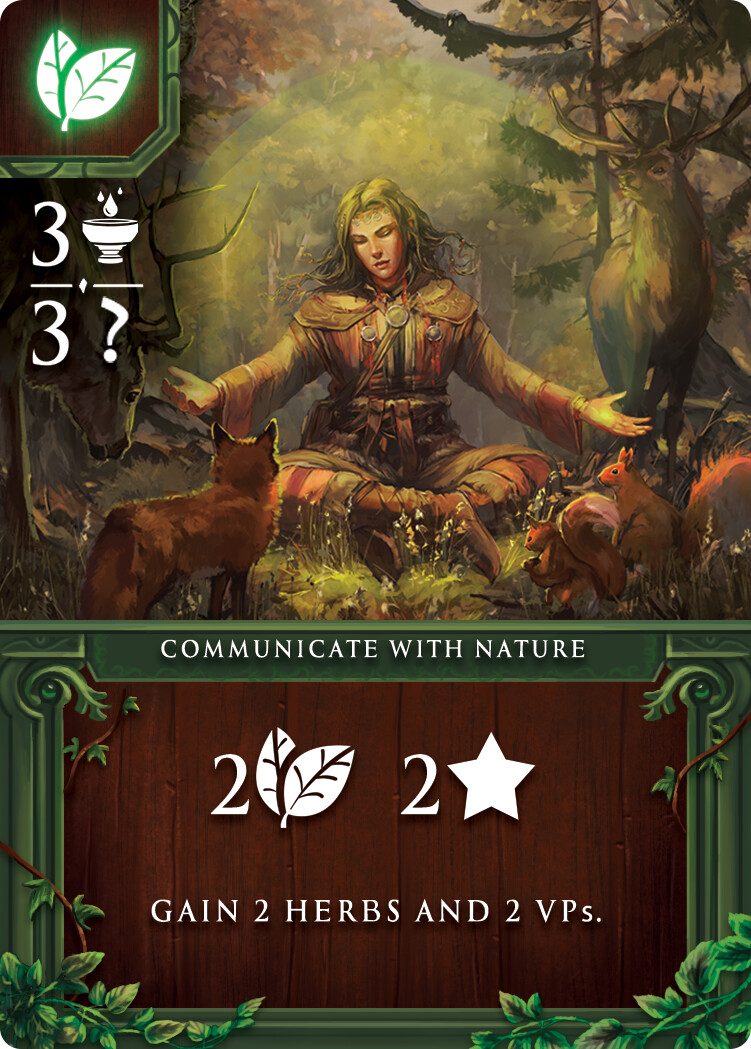 Card frame I illustrated with commissioned art
