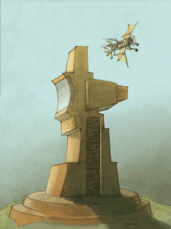 This was an early concept trying to flesh out the look for a third faction.