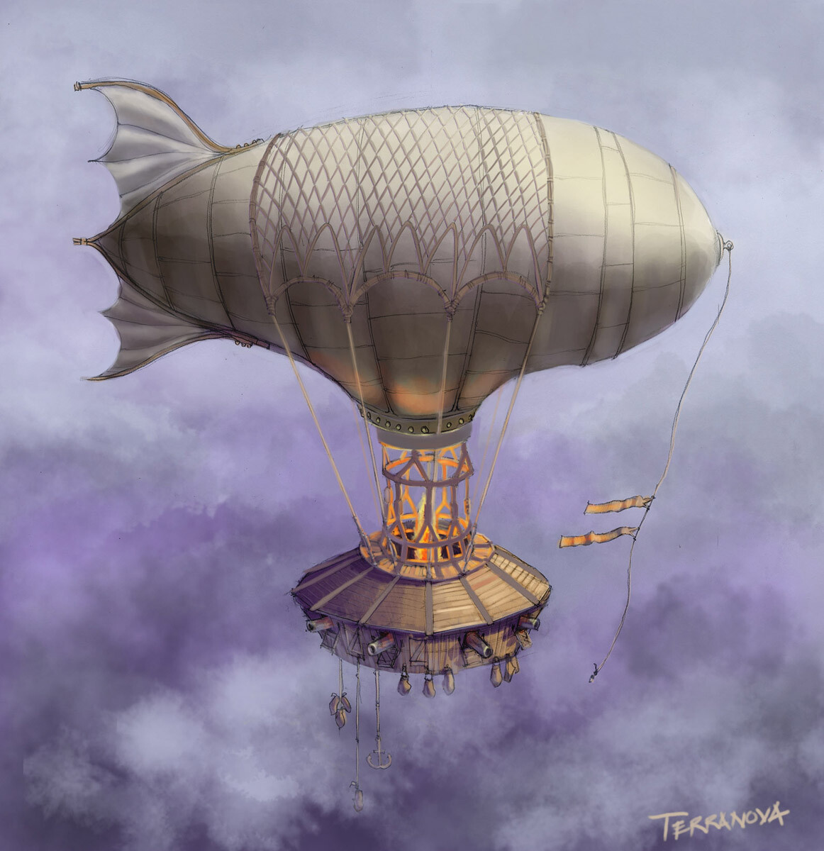 This was a concept I did for a Vinci airship. 