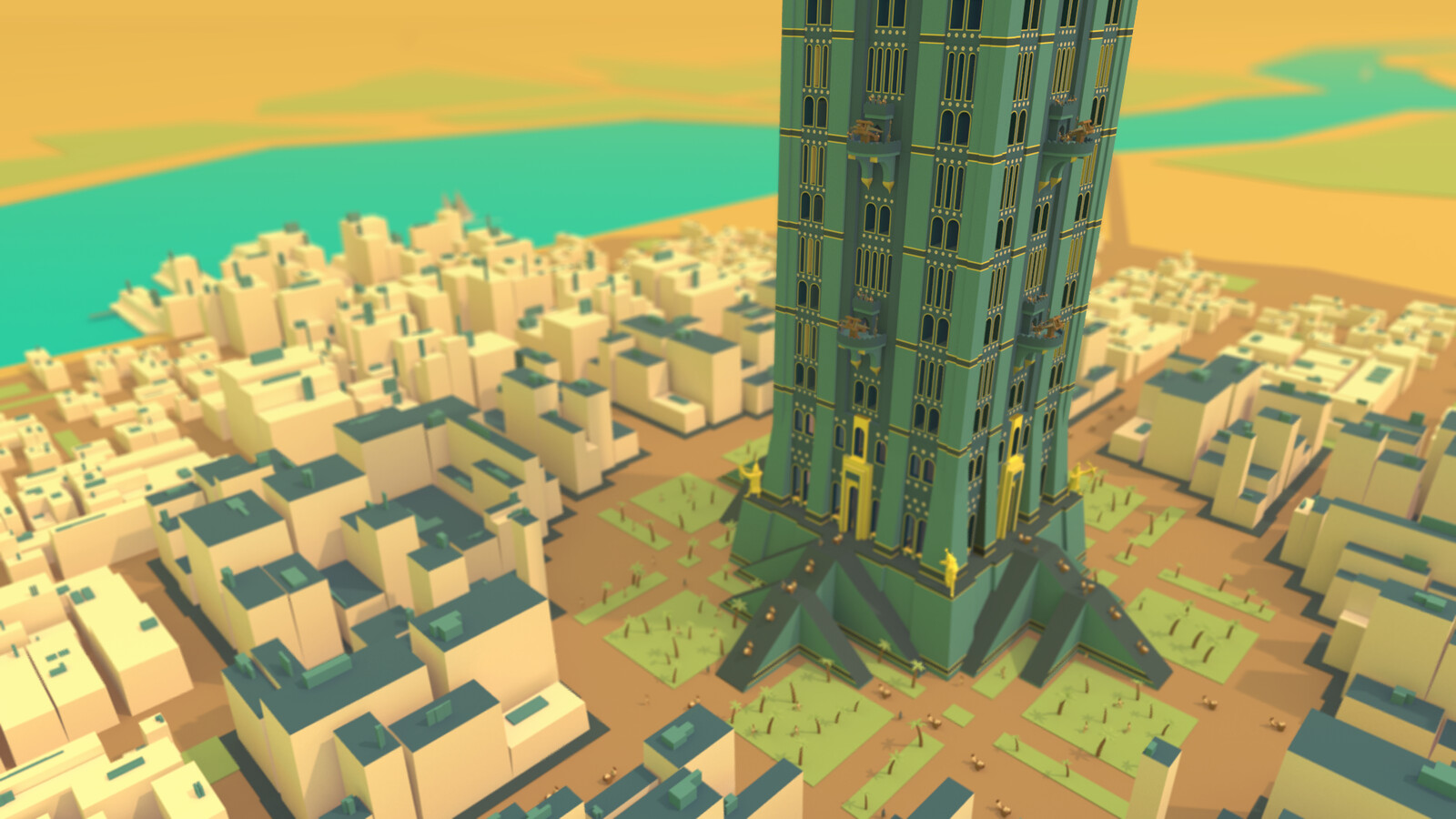 Playing with potential material changes and customization of the tower.