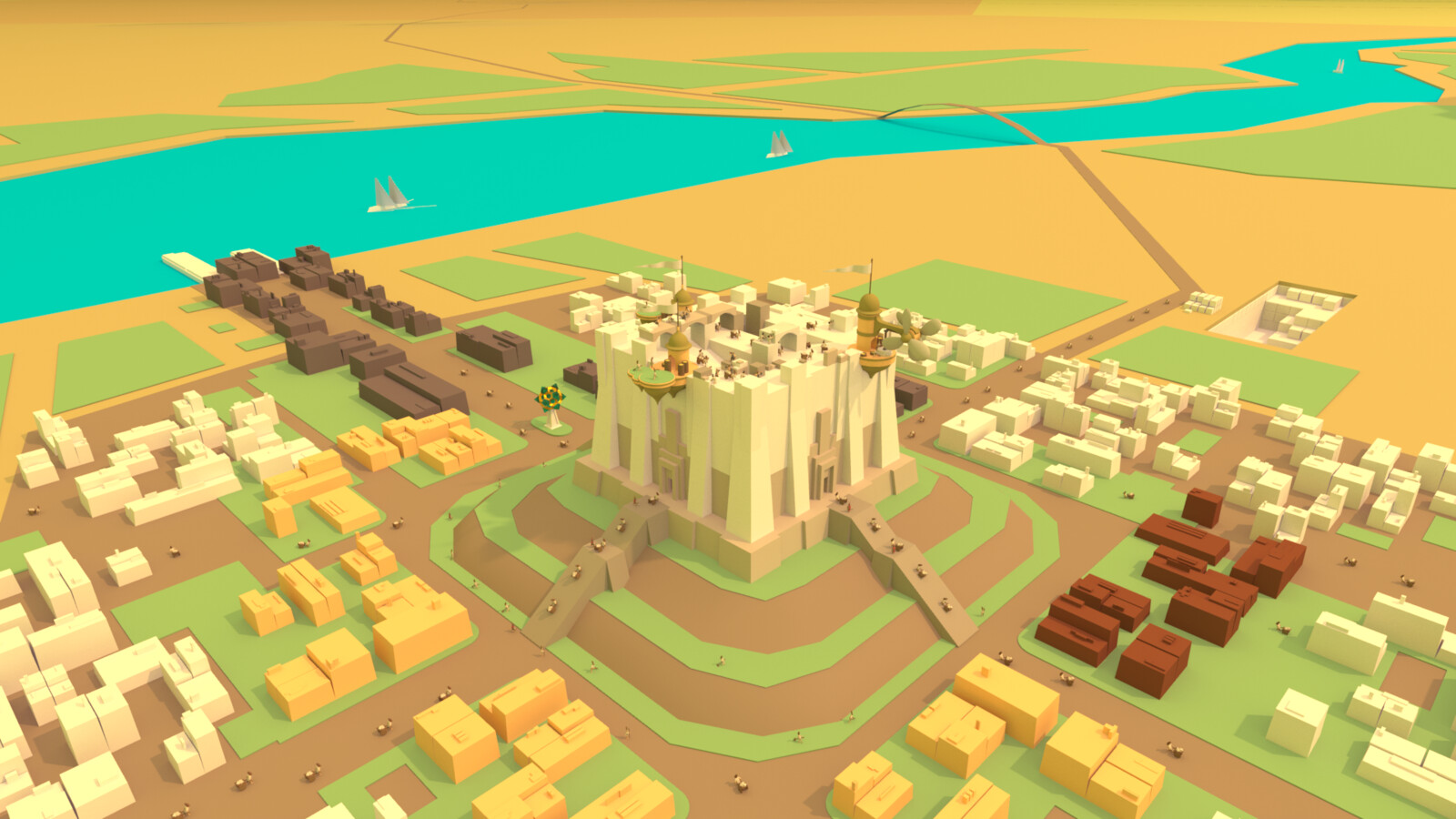 I mocked this up as a way the game might start at the base of the tower.