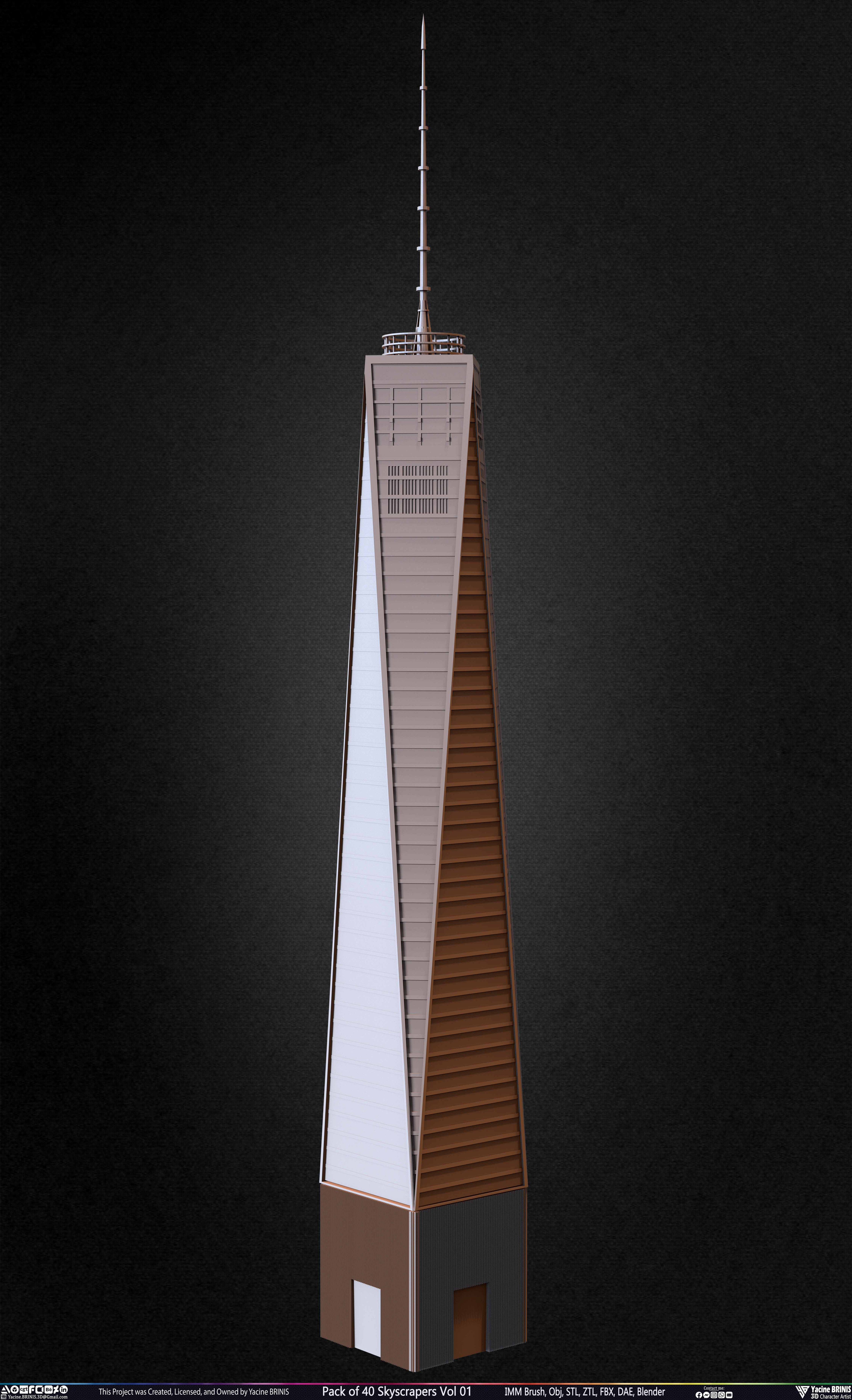 Pack of Skyscrapers Sculpted by Yacine BRINIS Set 021