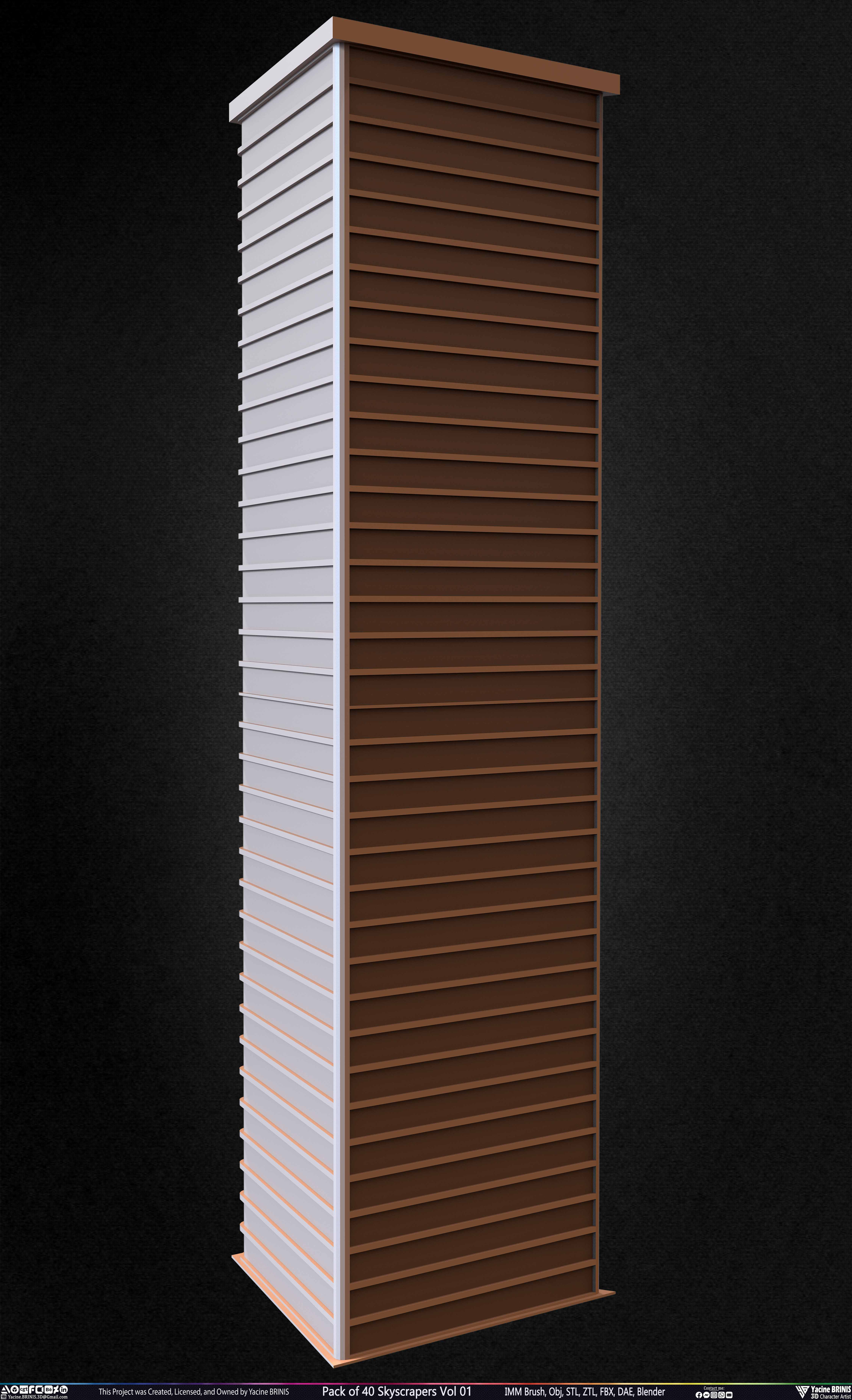 Pack of Skyscrapers Sculpted by Yacine BRINIS Set 026