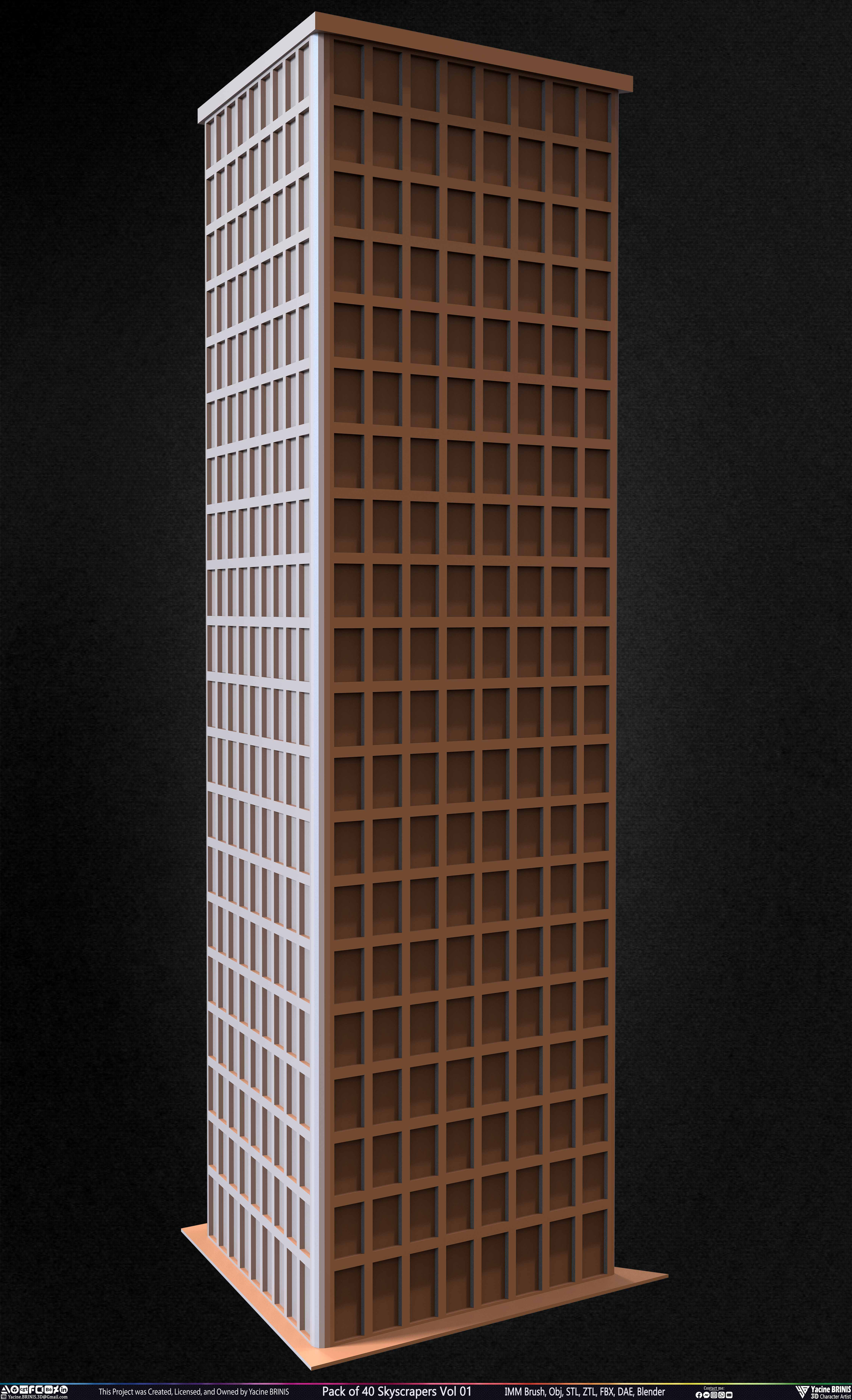 Pack of Skyscrapers Sculpted by Yacine BRINIS Set 027