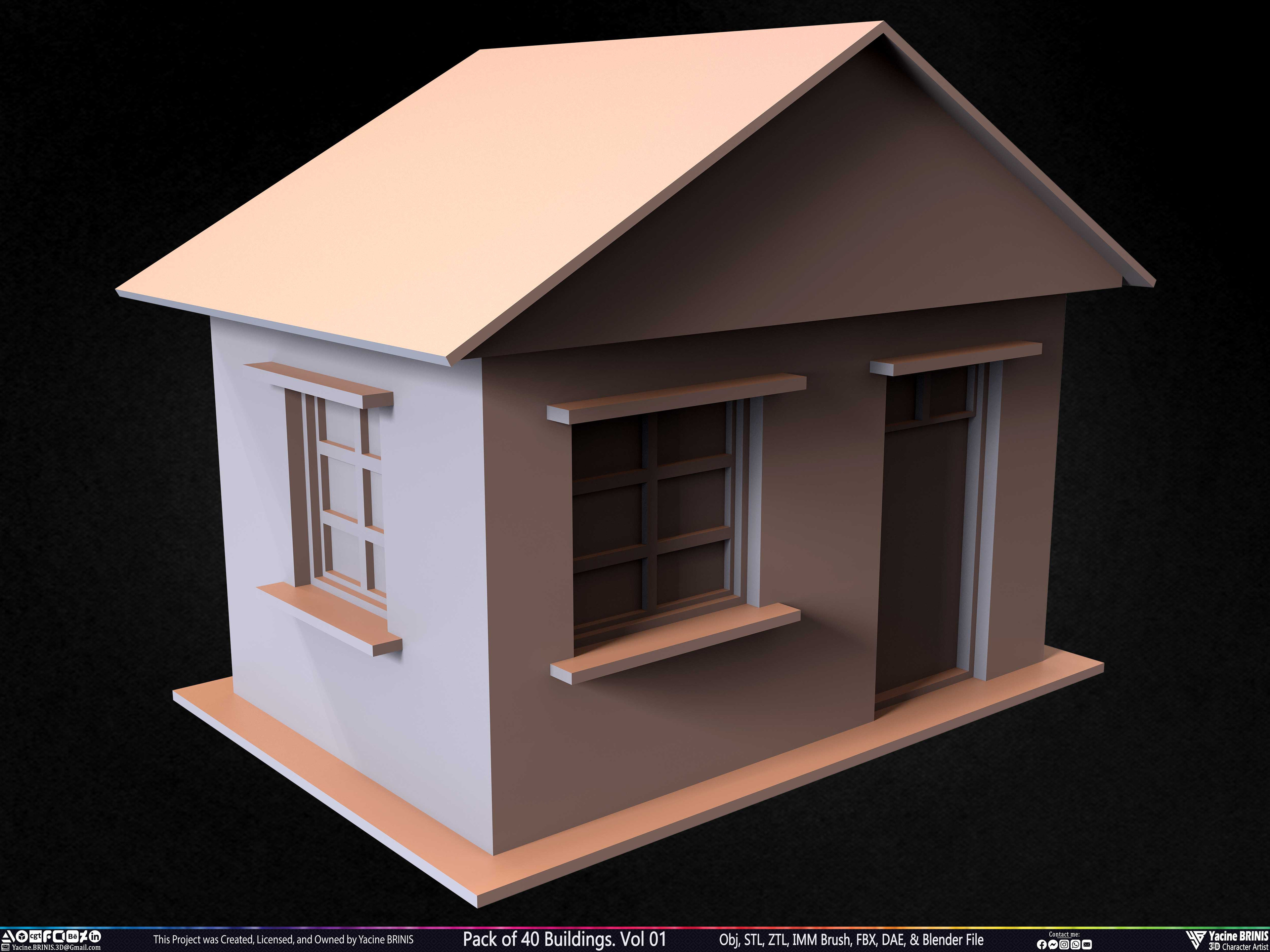 Pack of Buildings Sculpted by Yacine BRINIS Set 002