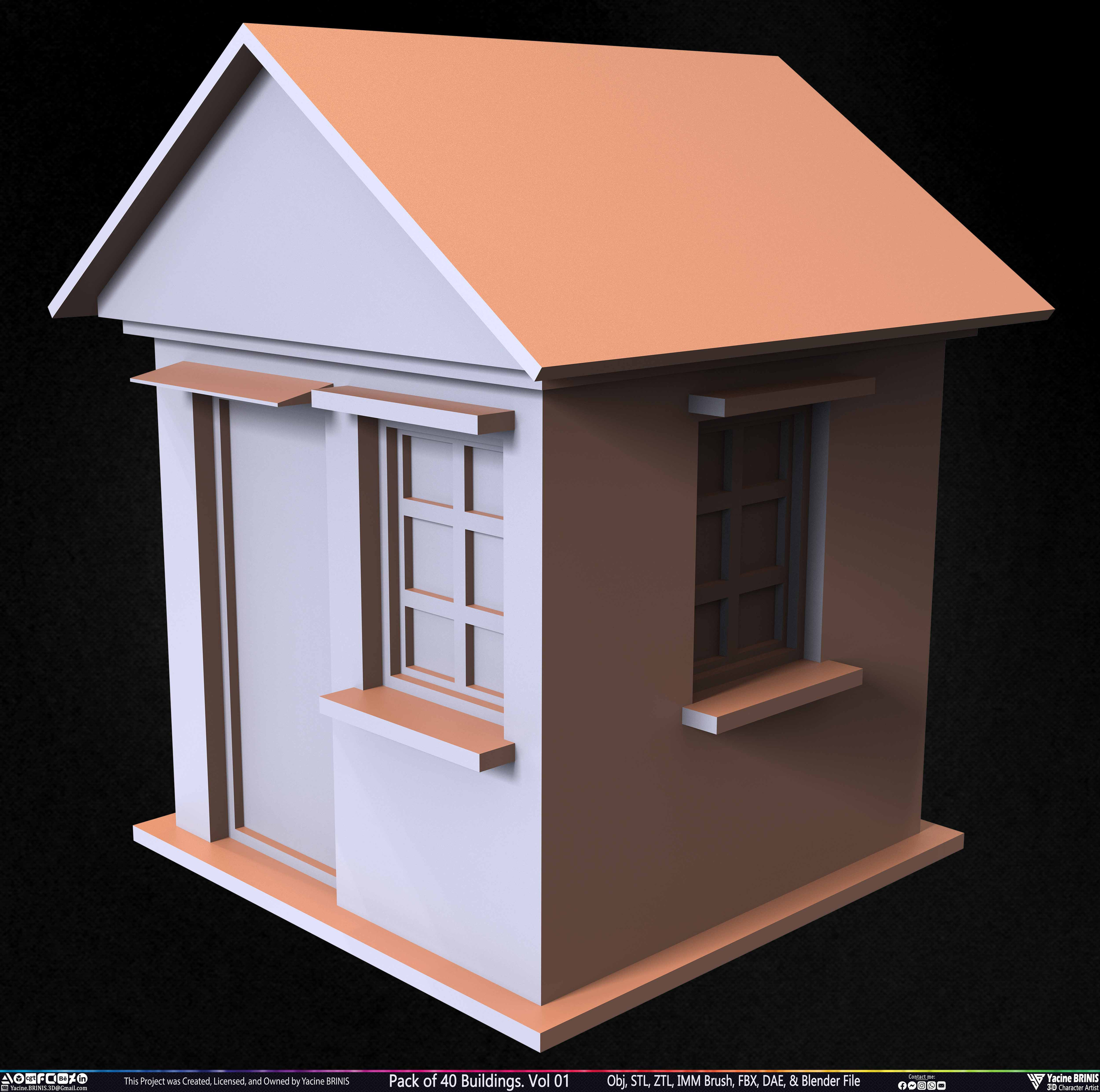 Pack of Buildings Sculpted by Yacine BRINIS Set 005