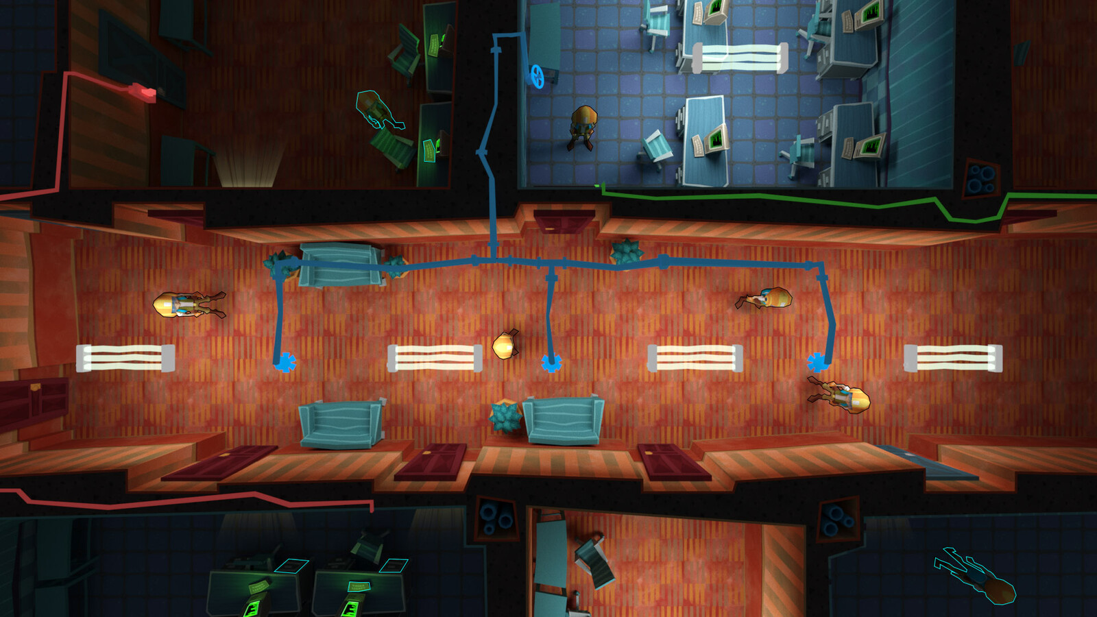 I did this to test the readability of the different pipes and wires that connected the puzzles.