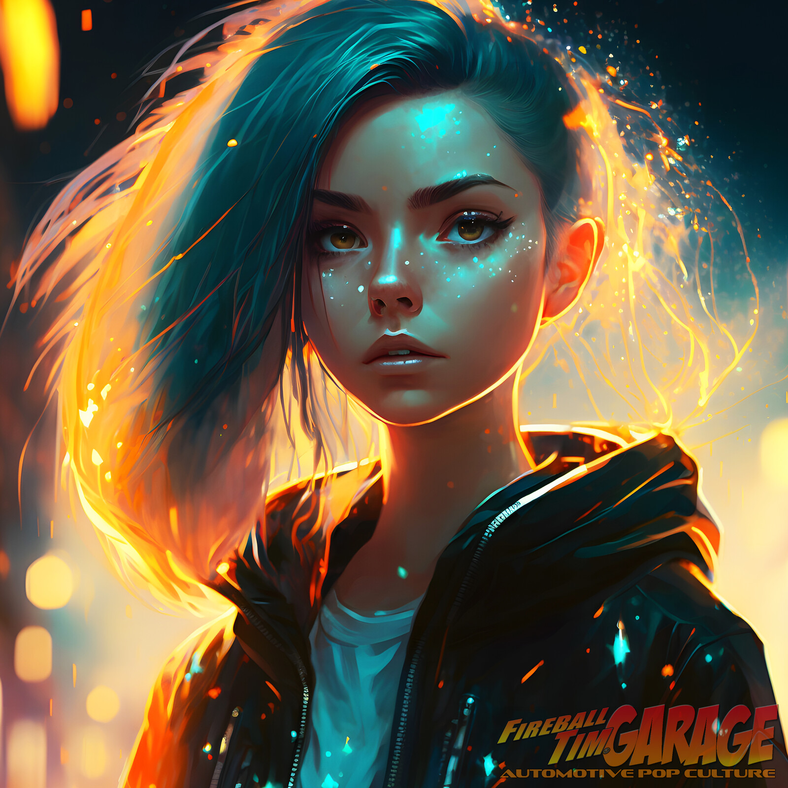 Digitalia Fireball Pinup Art