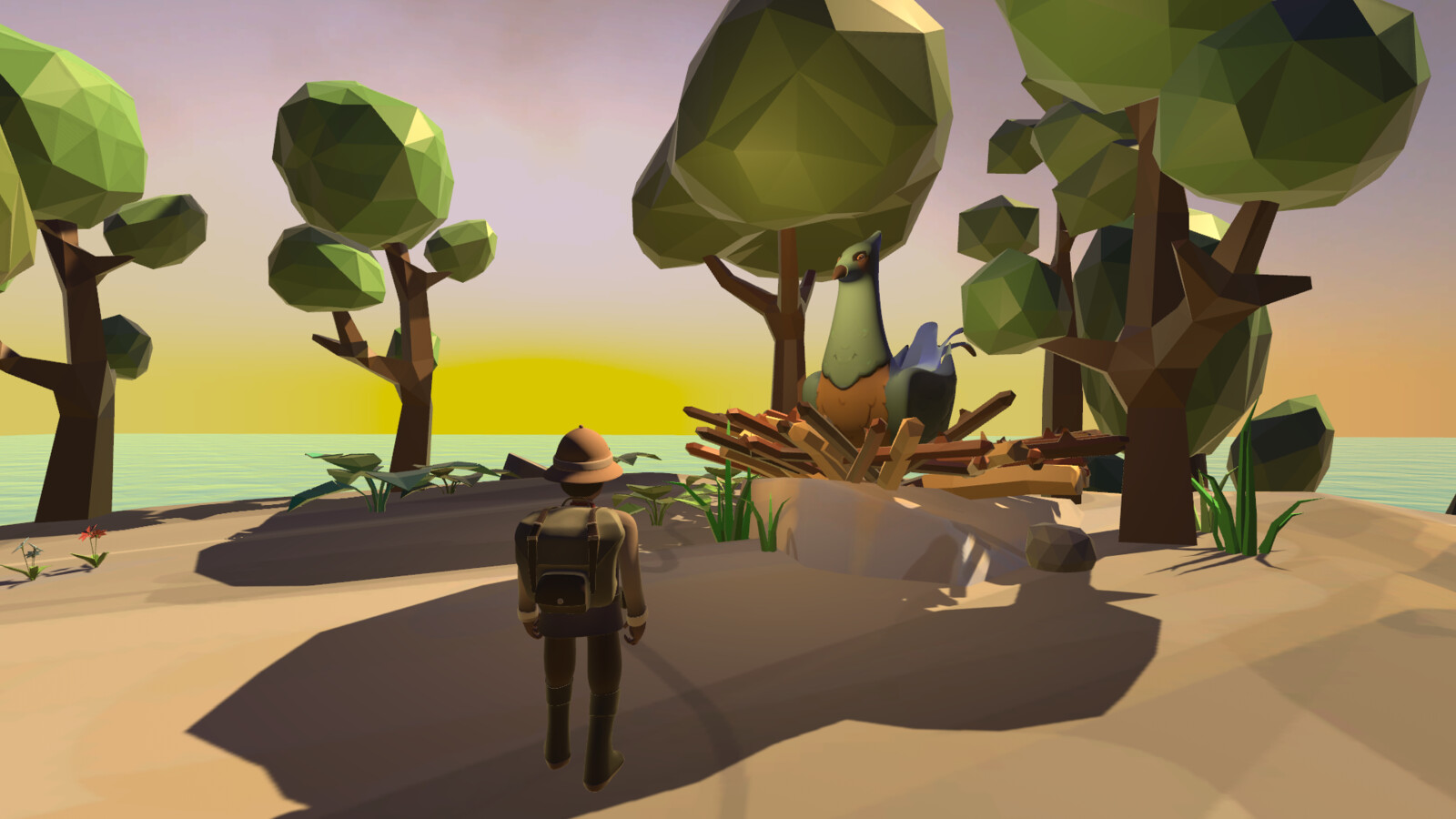 Game Player as an Explorer meeting Momma Bird