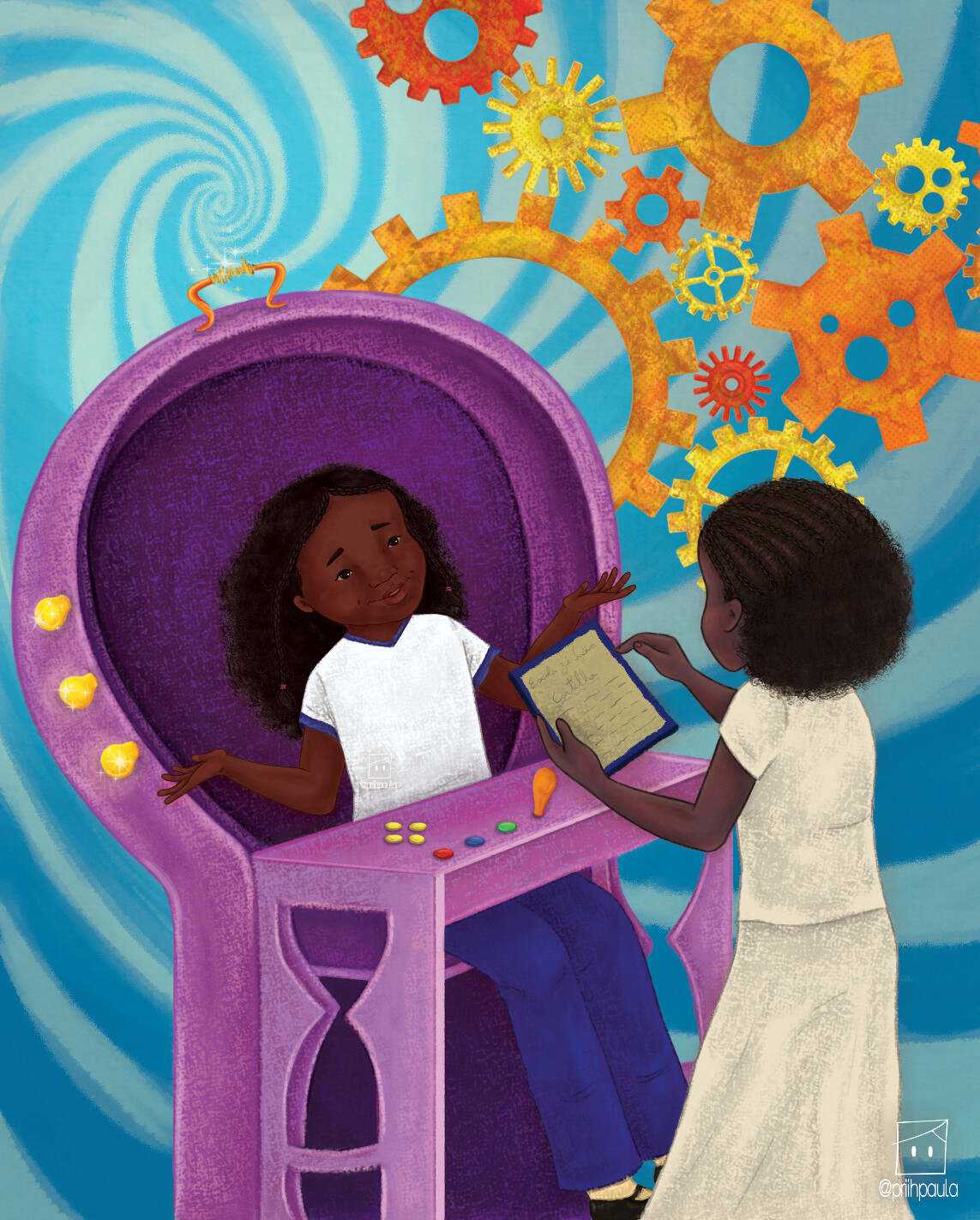 A viagem de Violeta (2022) – Alexandra Lima da Silva pela Appris editora, ilustrações de Priscila Paula.

