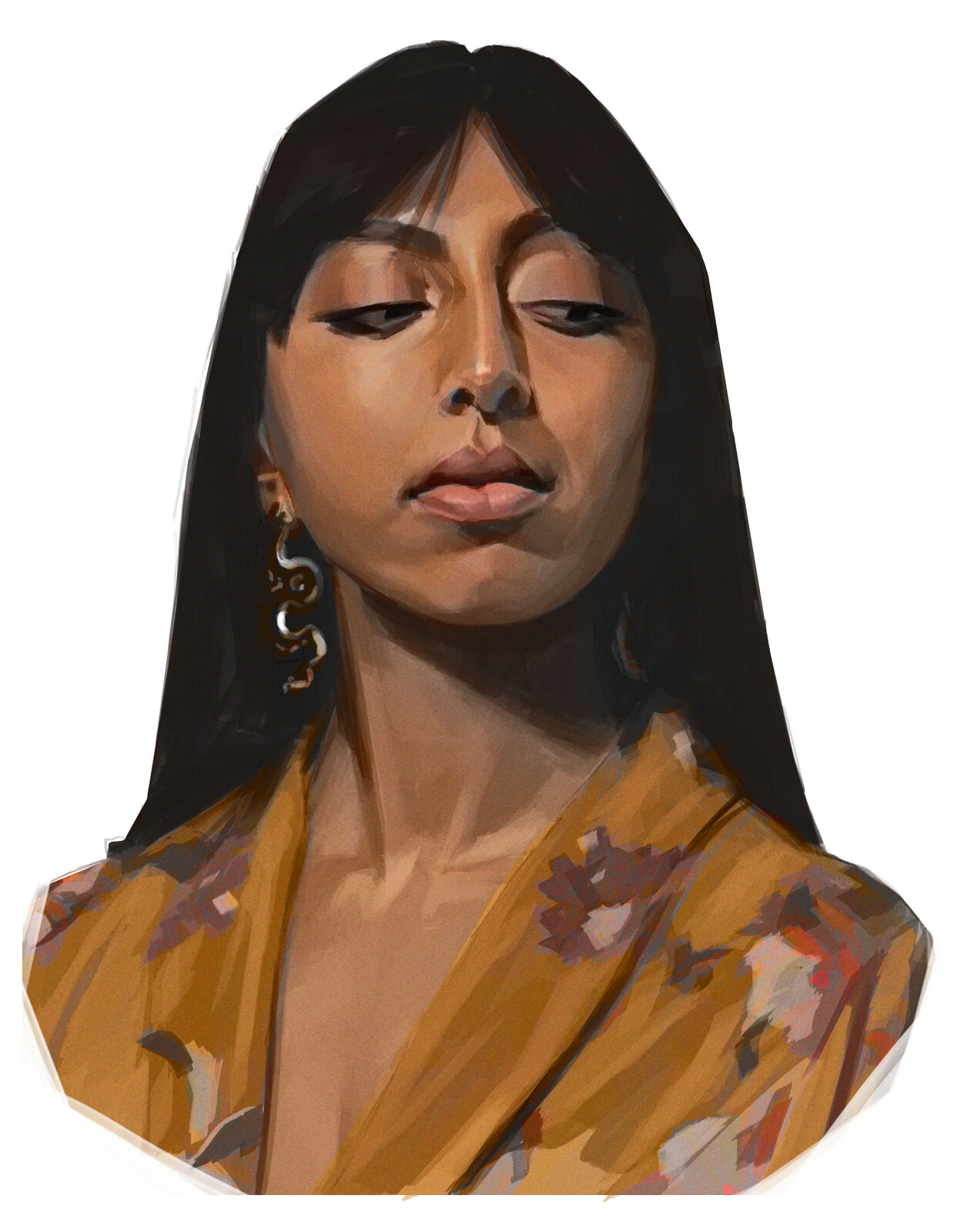 Daily Practice #68: Girl With Dragon Earring (v2) + Timelapse