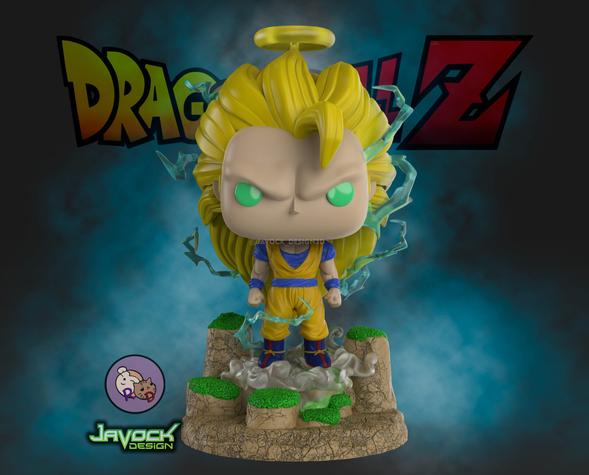 Custom Dbz Pops Funko Ssj3 ArtStation Goku SSJ3 Dragon Ball Z