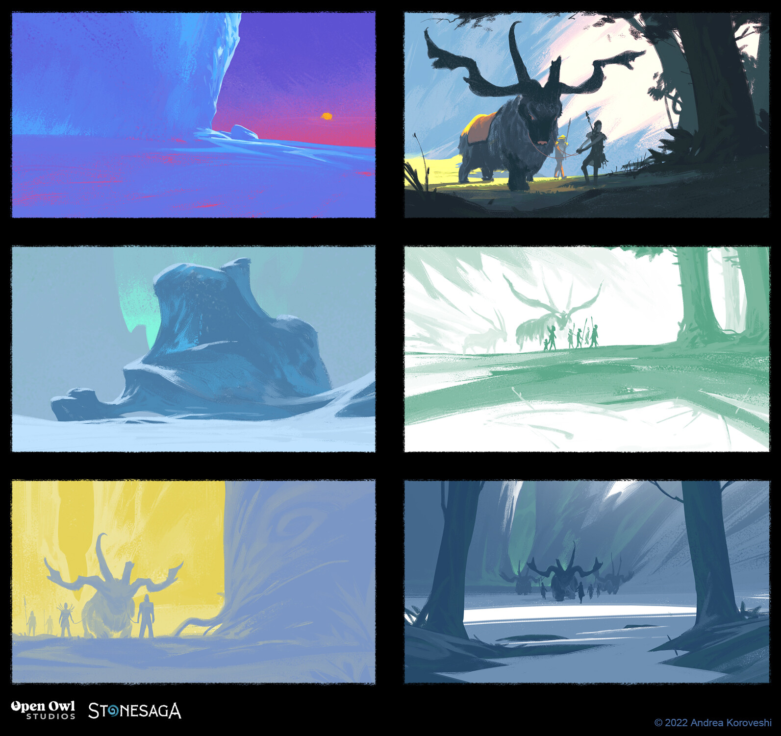 Some more sketches and color palettes.