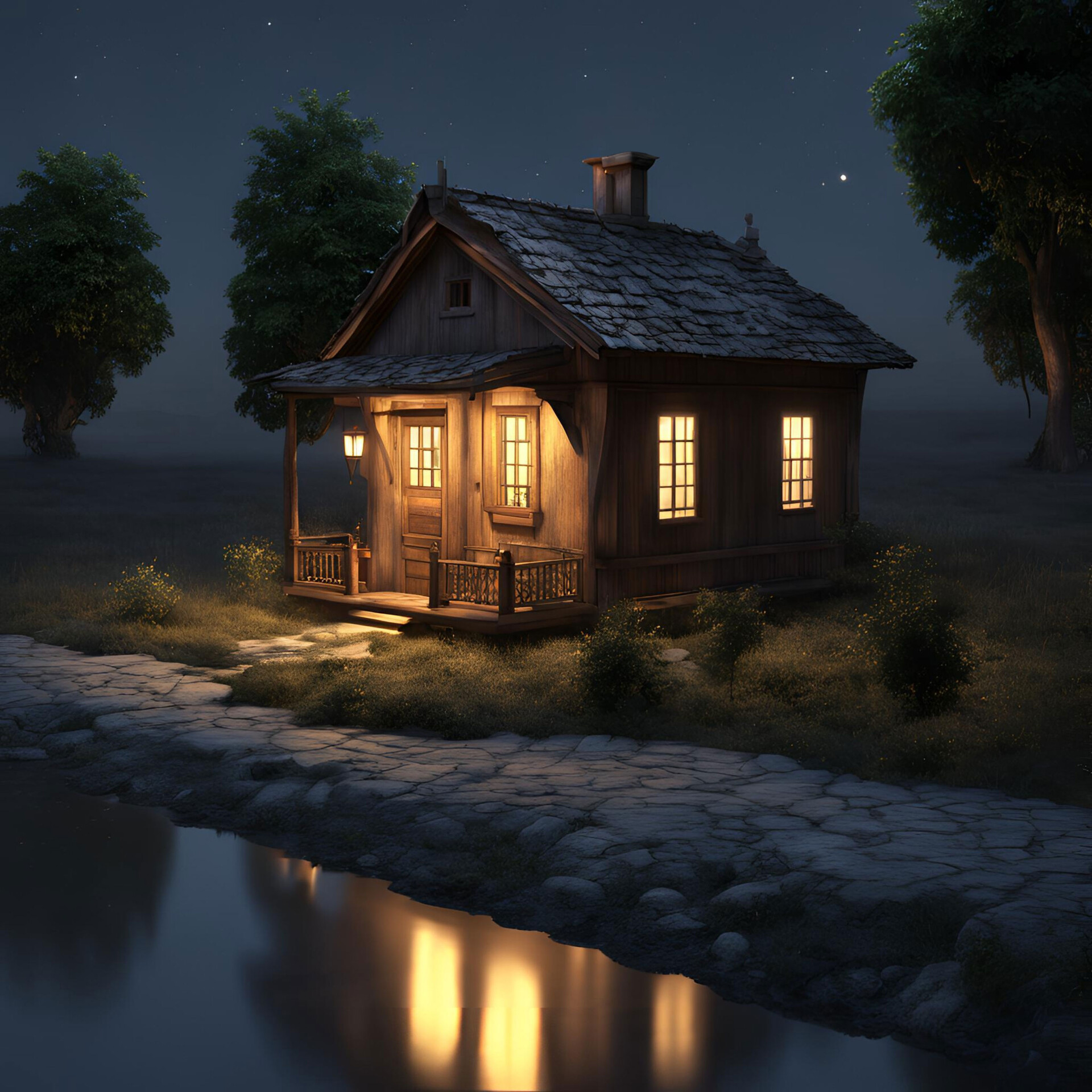 ArtStation - Wooden House