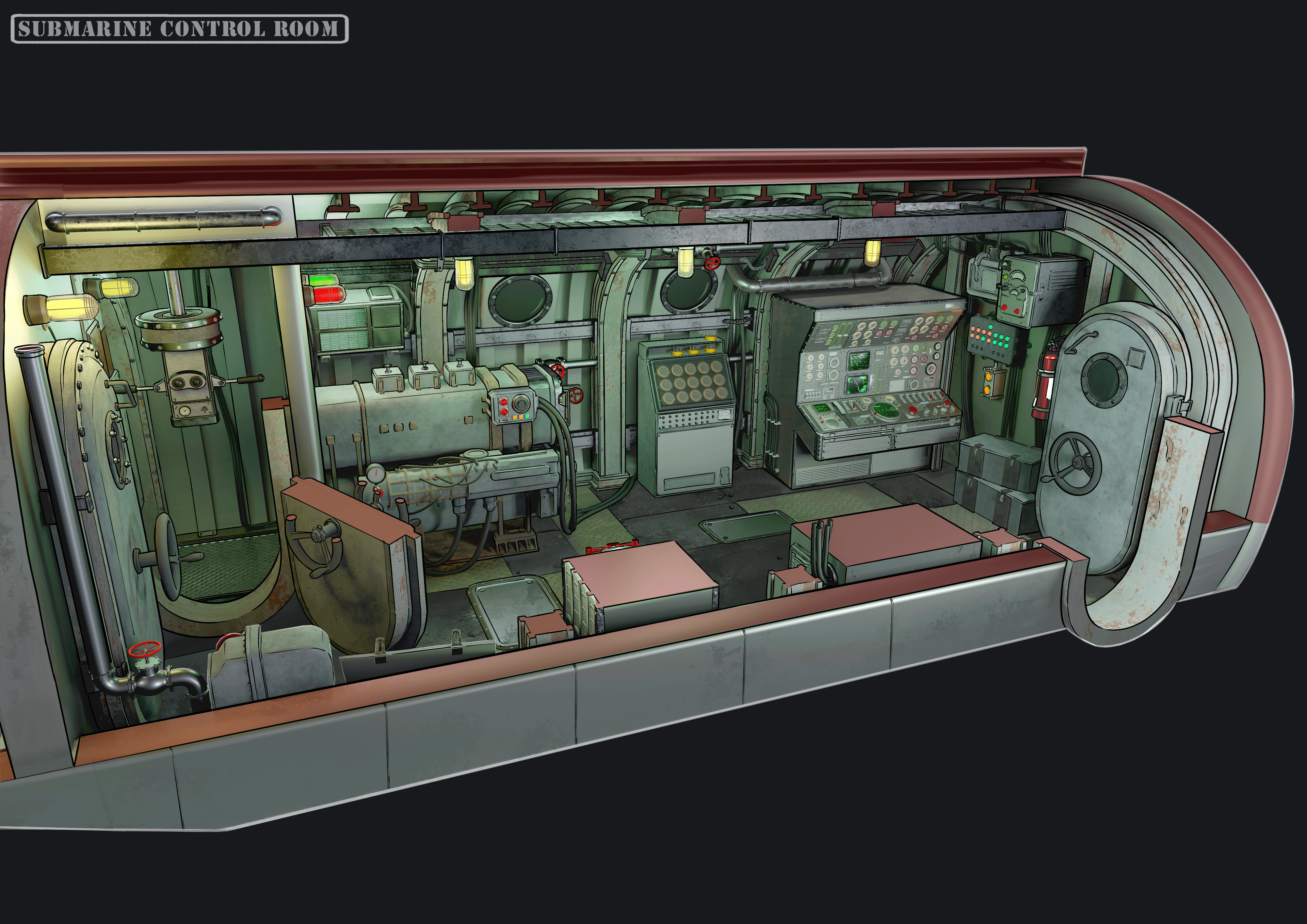 Submarine control room