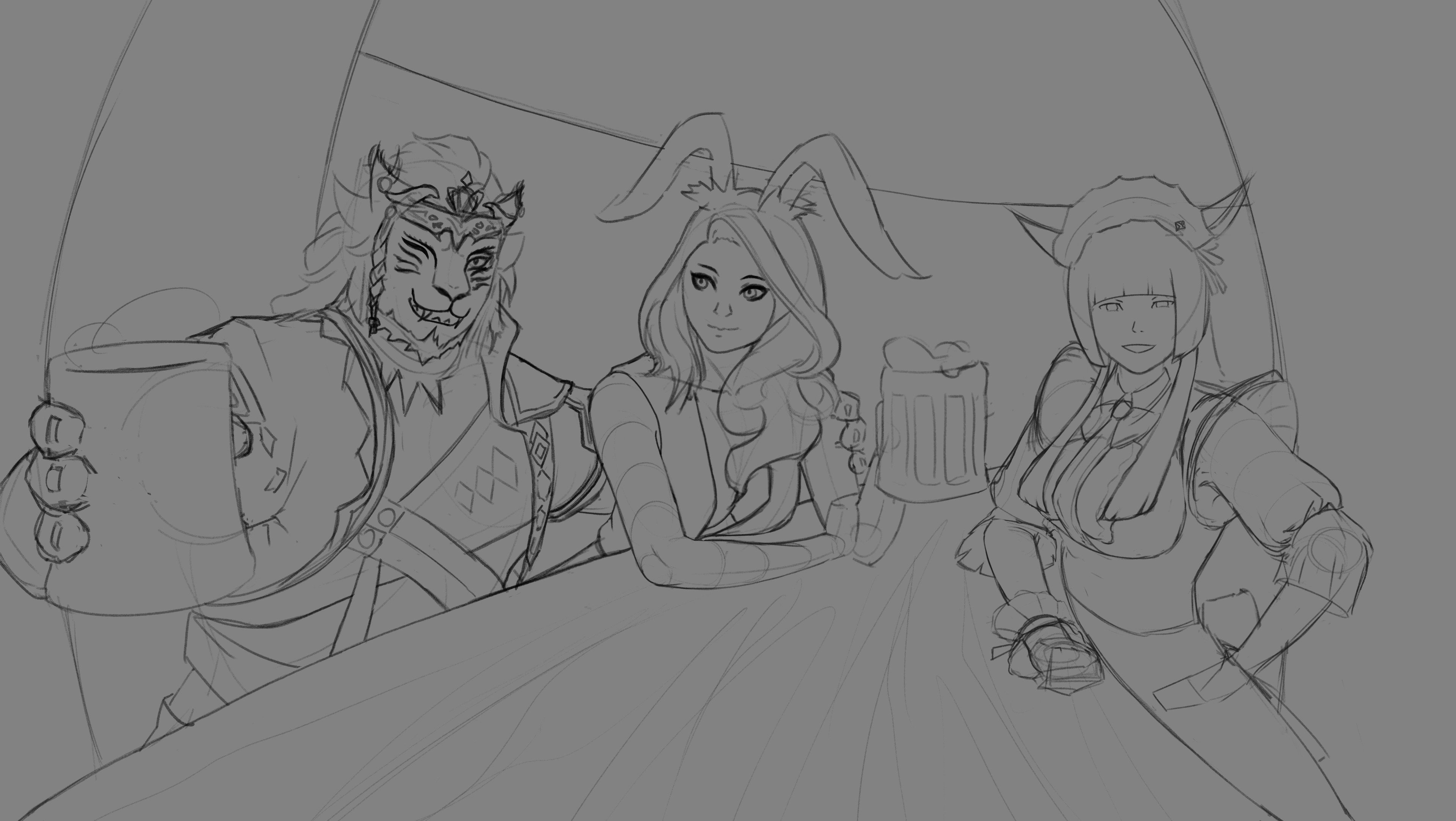 Stage 2: Initial Rough Sketch