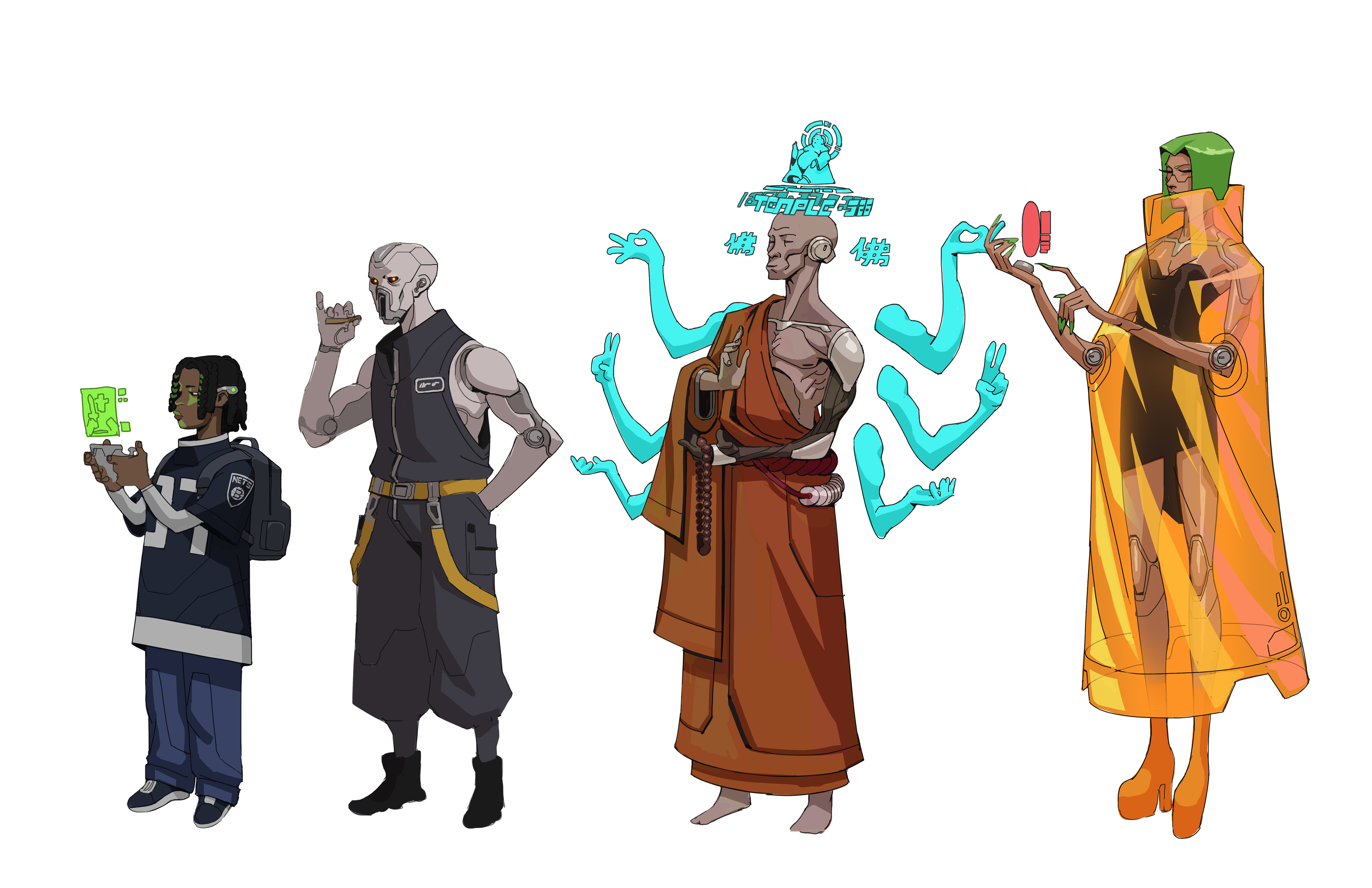 Side characters I was tasked with basing off of real new yorkers