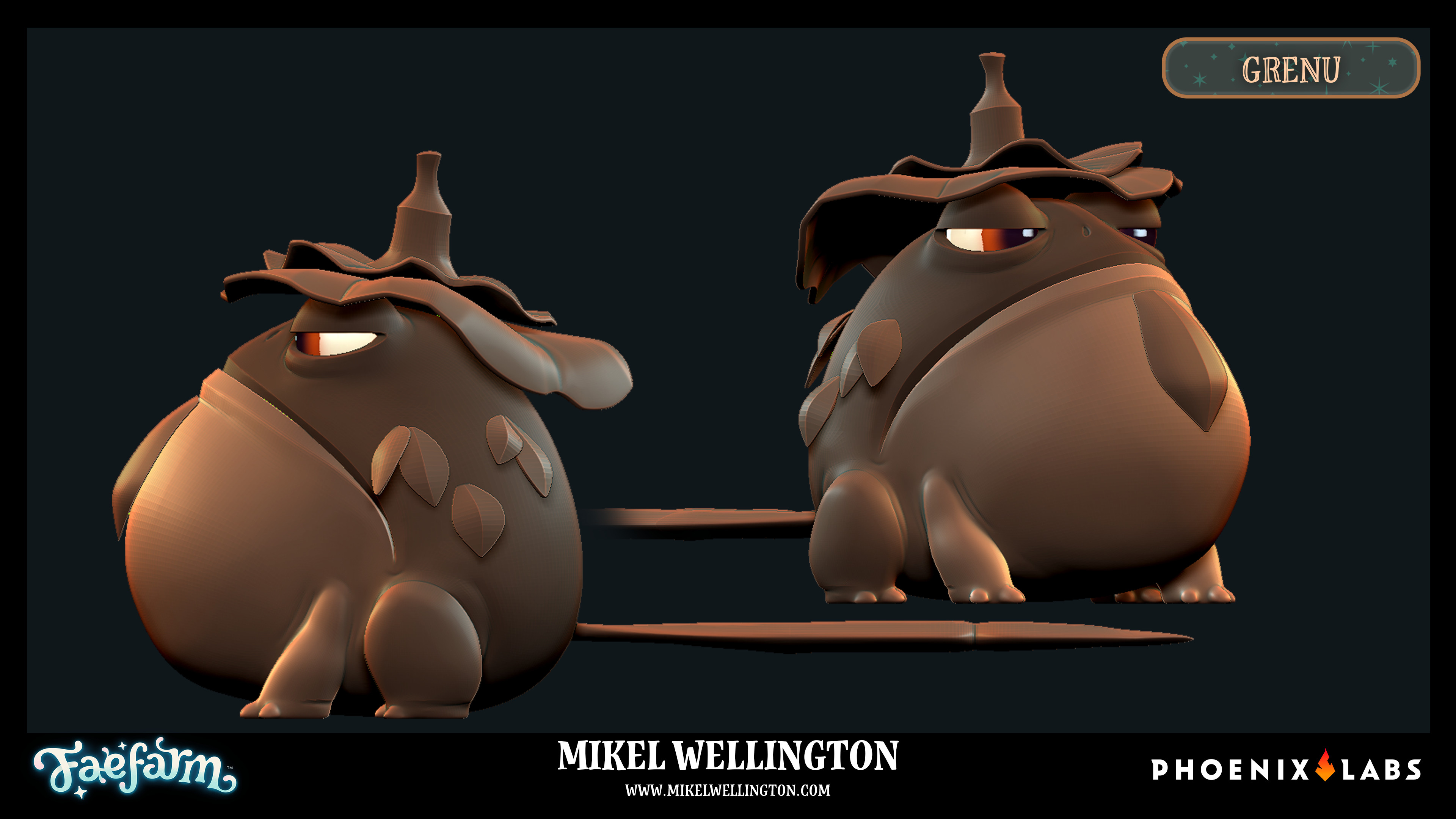 The main NPC of Fae Farm : Coasts of Croakia! This is Grenu! 

Sculpt - Mikel Wellington