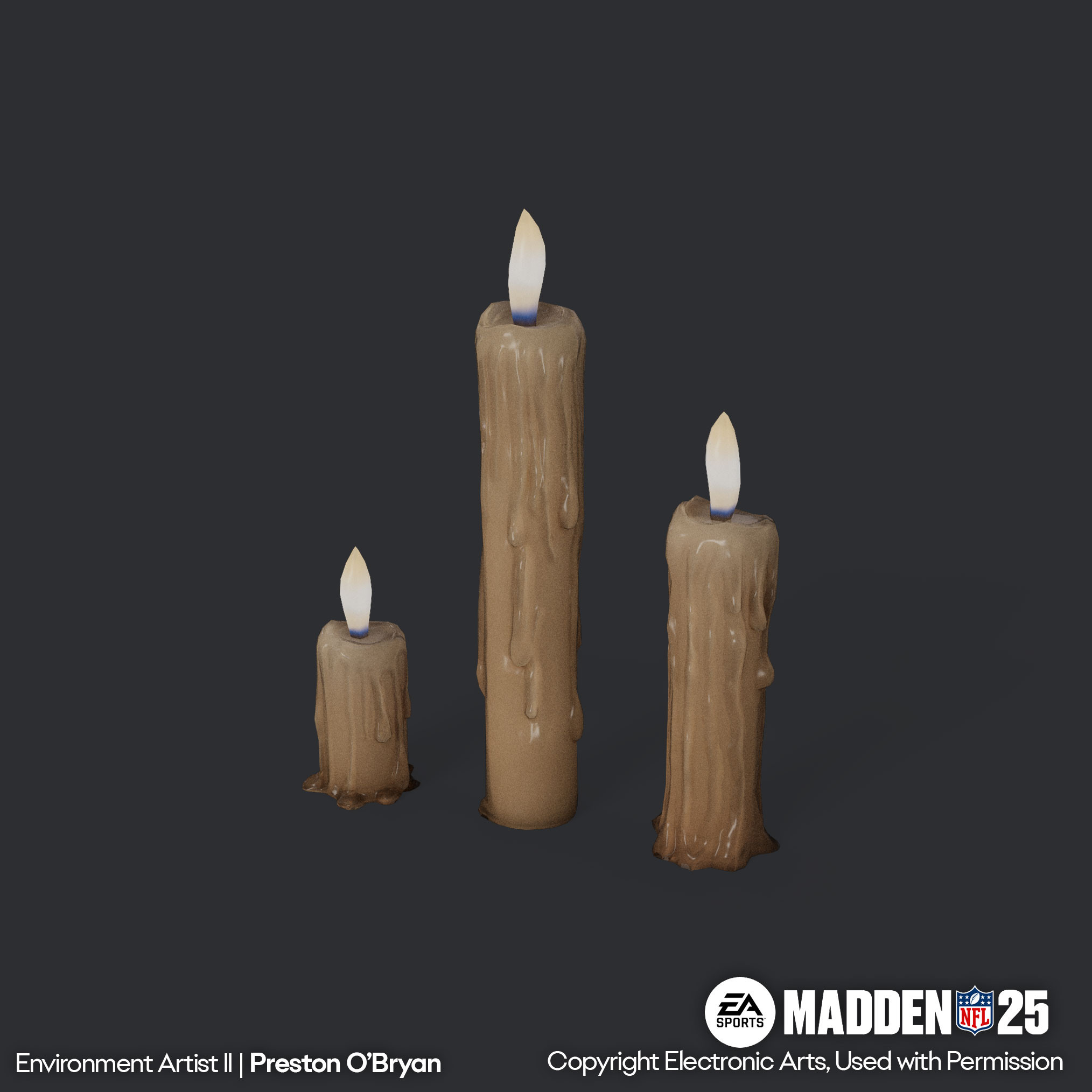 Led the OS engagement to develop these melted candle assets for our Halloween event.