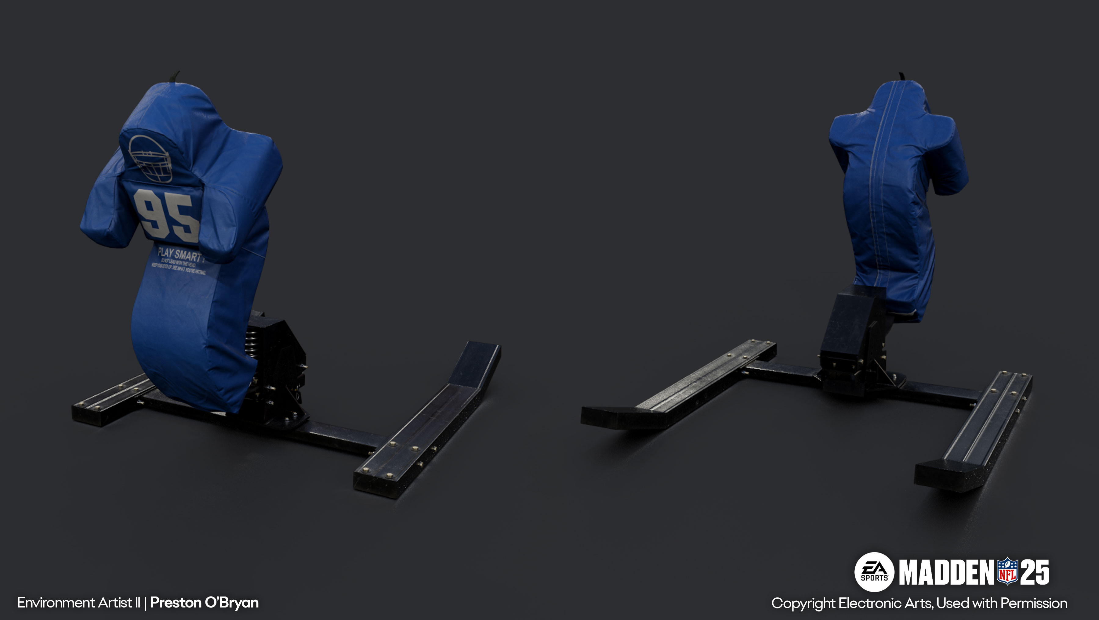 Led the OS engagement to develop this tackle sled asset for our team practice stadiums. 