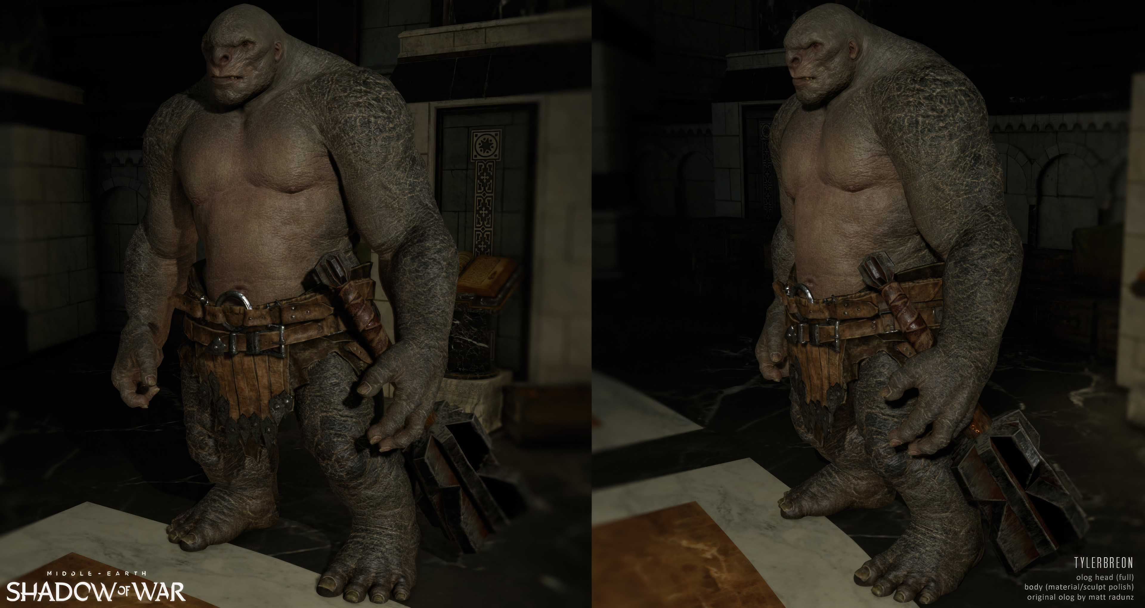 Olog #2 (final in-game). This base look gave the art team another starting point to build from.