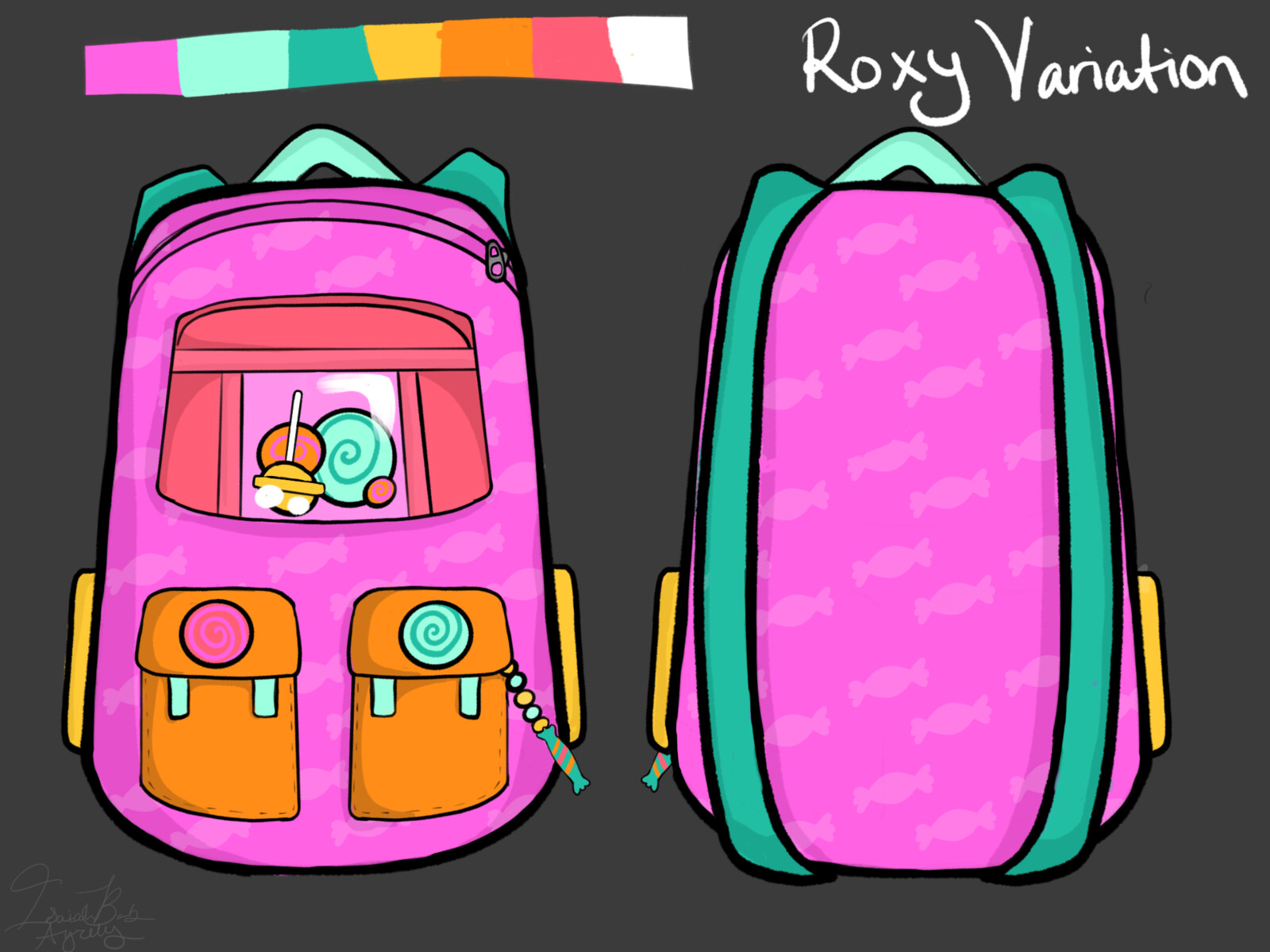 Roxy's Bag Variation Concept Art- Procreate [2023]
