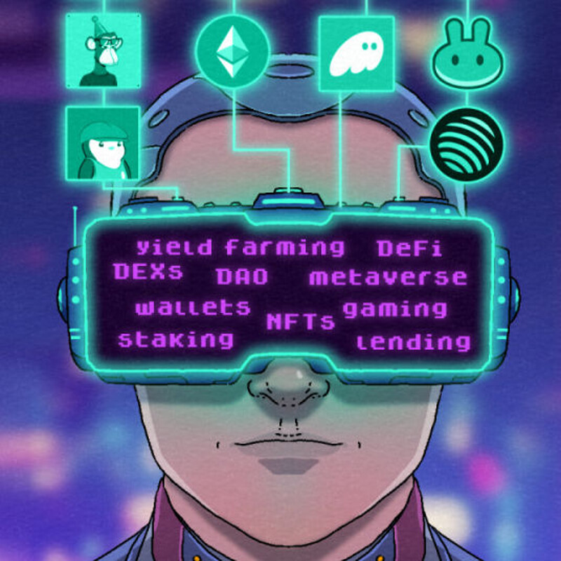 "Web3" Trading Card Illustration by Erki Schotter