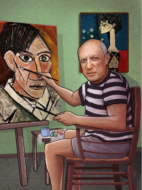 Pablo Picasso - Trading Card - Erki Schotter - Cardsmiths.com