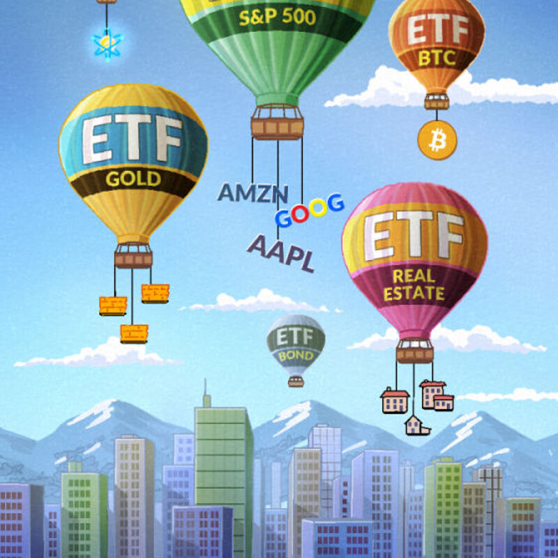 "'ETF" Trading Card Illustration by Erki Schotter