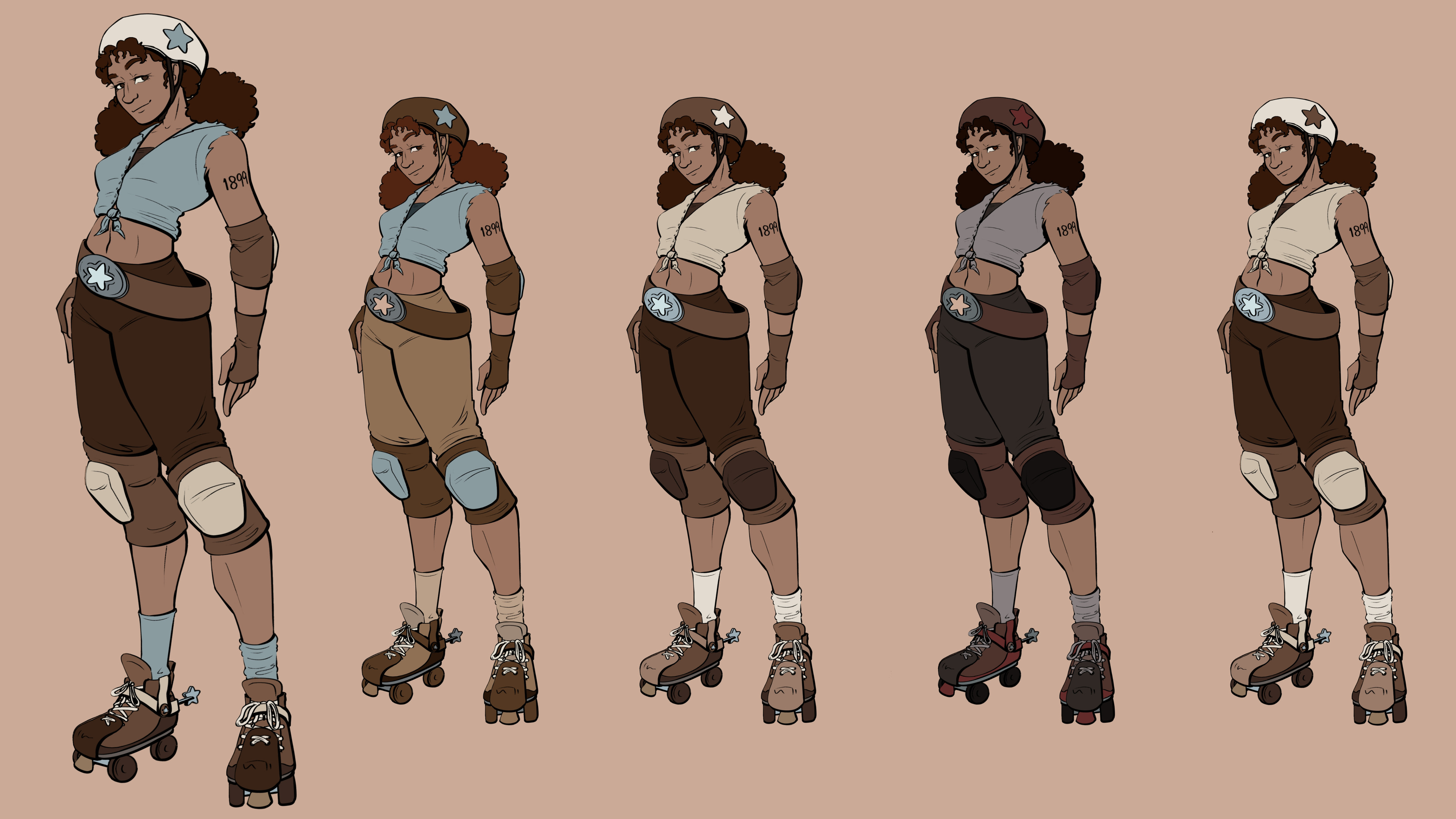 Initial Character Creation Process Color Comps(From 2024)