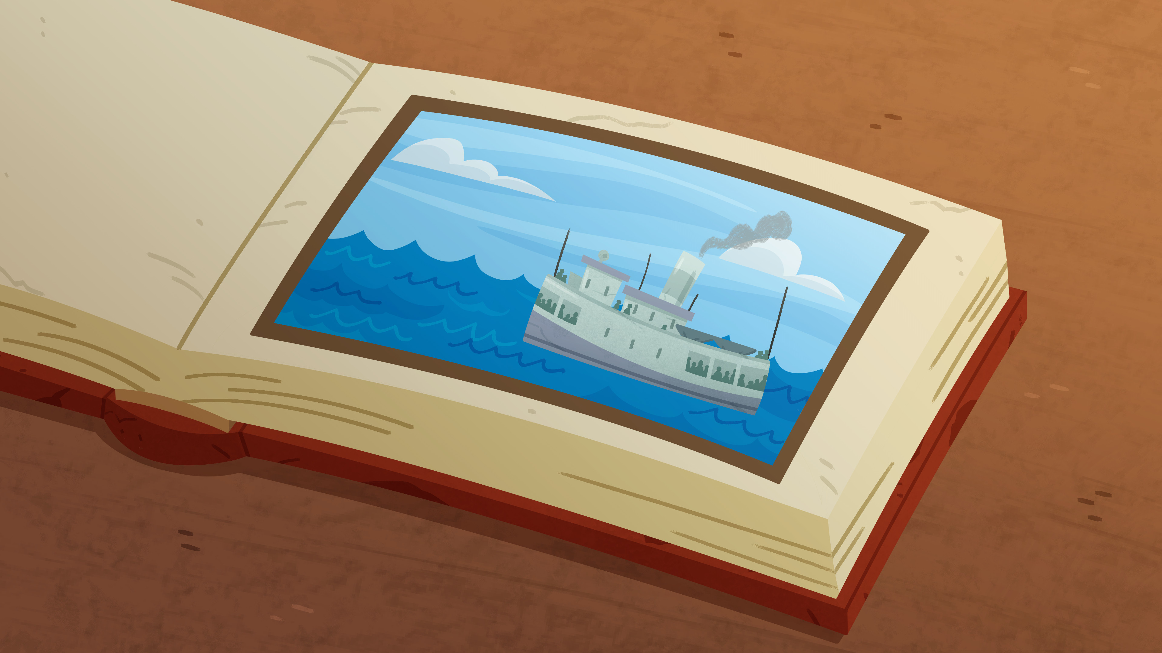 "The Forward" illustration- book opening
