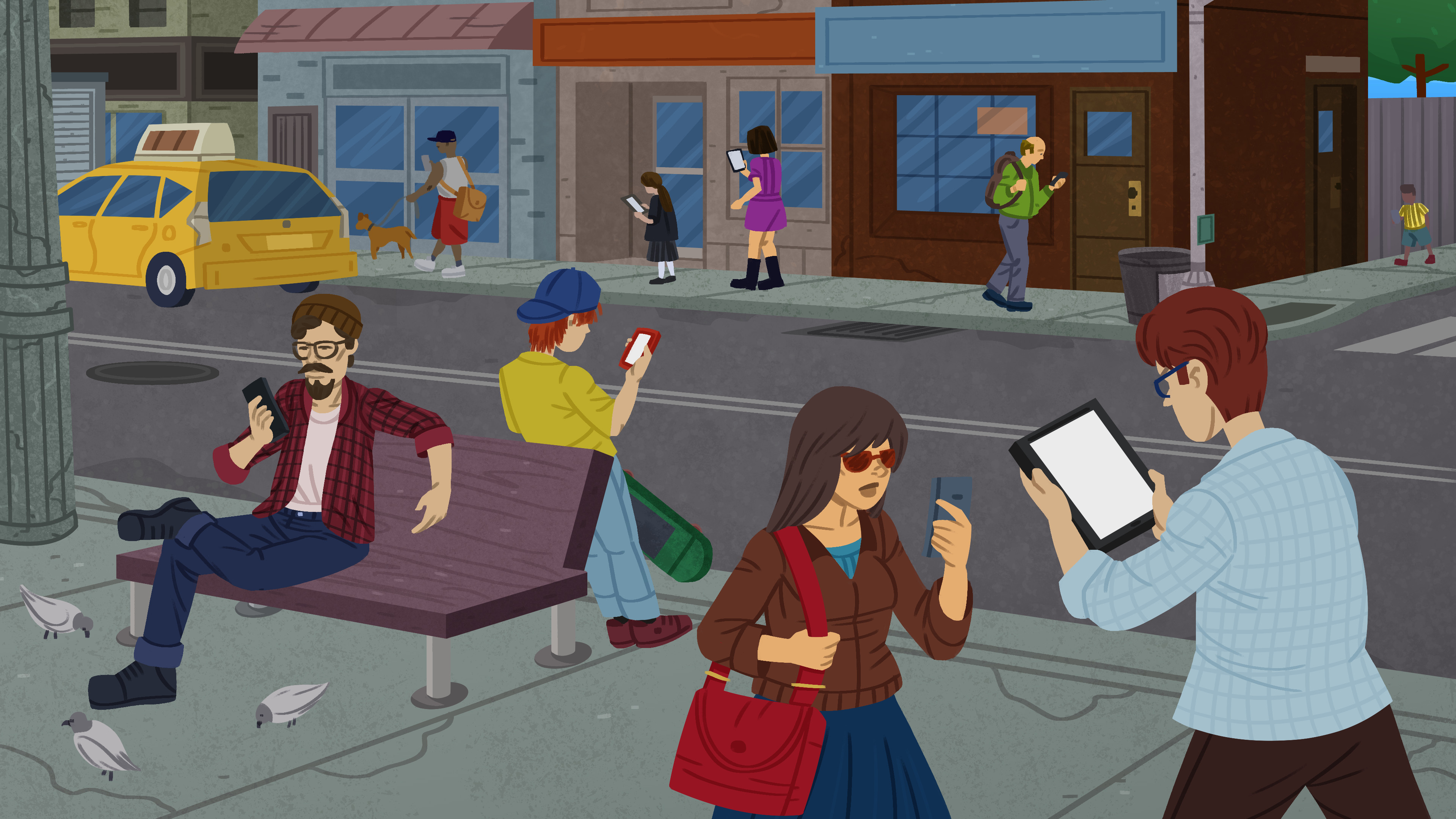 "The Forward" illustration- contemporary street scene