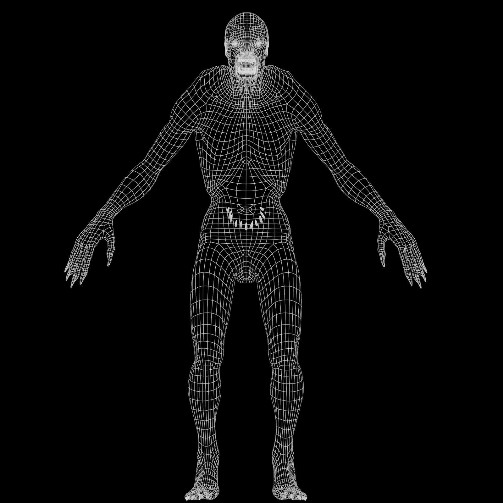 Marmoset render - wire