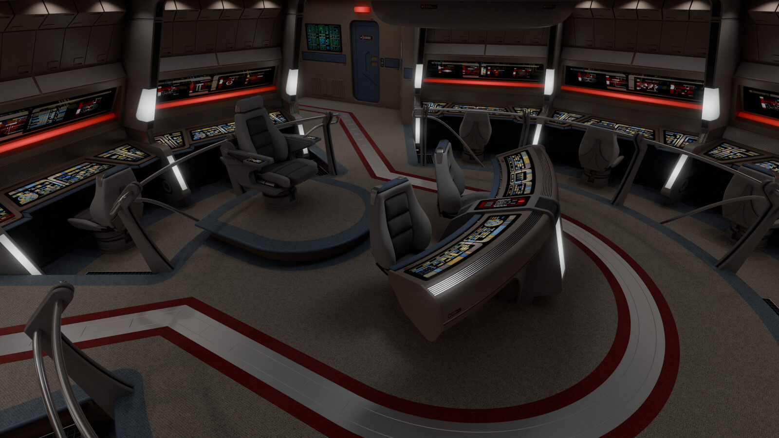 The bridge under red alert