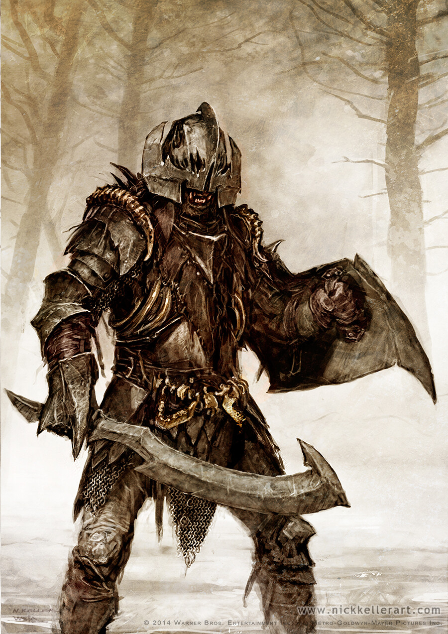 Originally designed as Gundabad orcs, these evolved into what would become the orc legion of Dol Guldur.