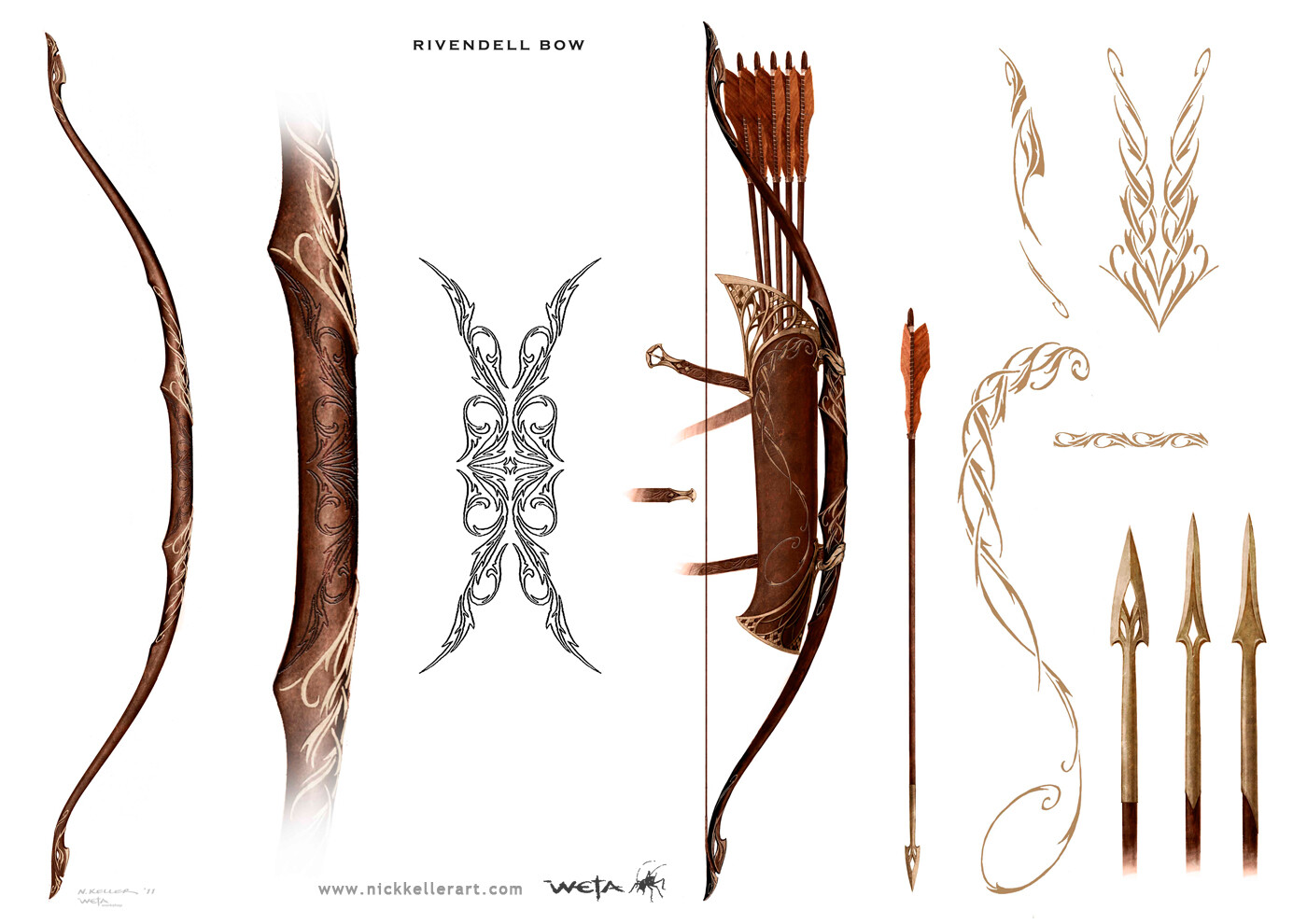 Rivendell bow &amp; arrow designs.