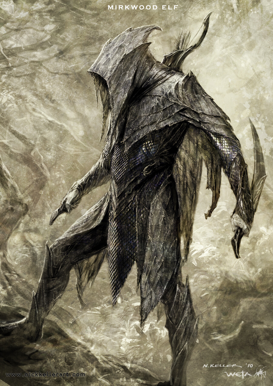 Early Mirkwood elf costume concept.