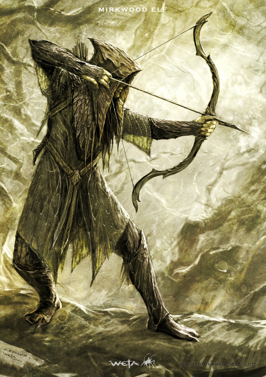 Early Mirkwood elf costume concept.