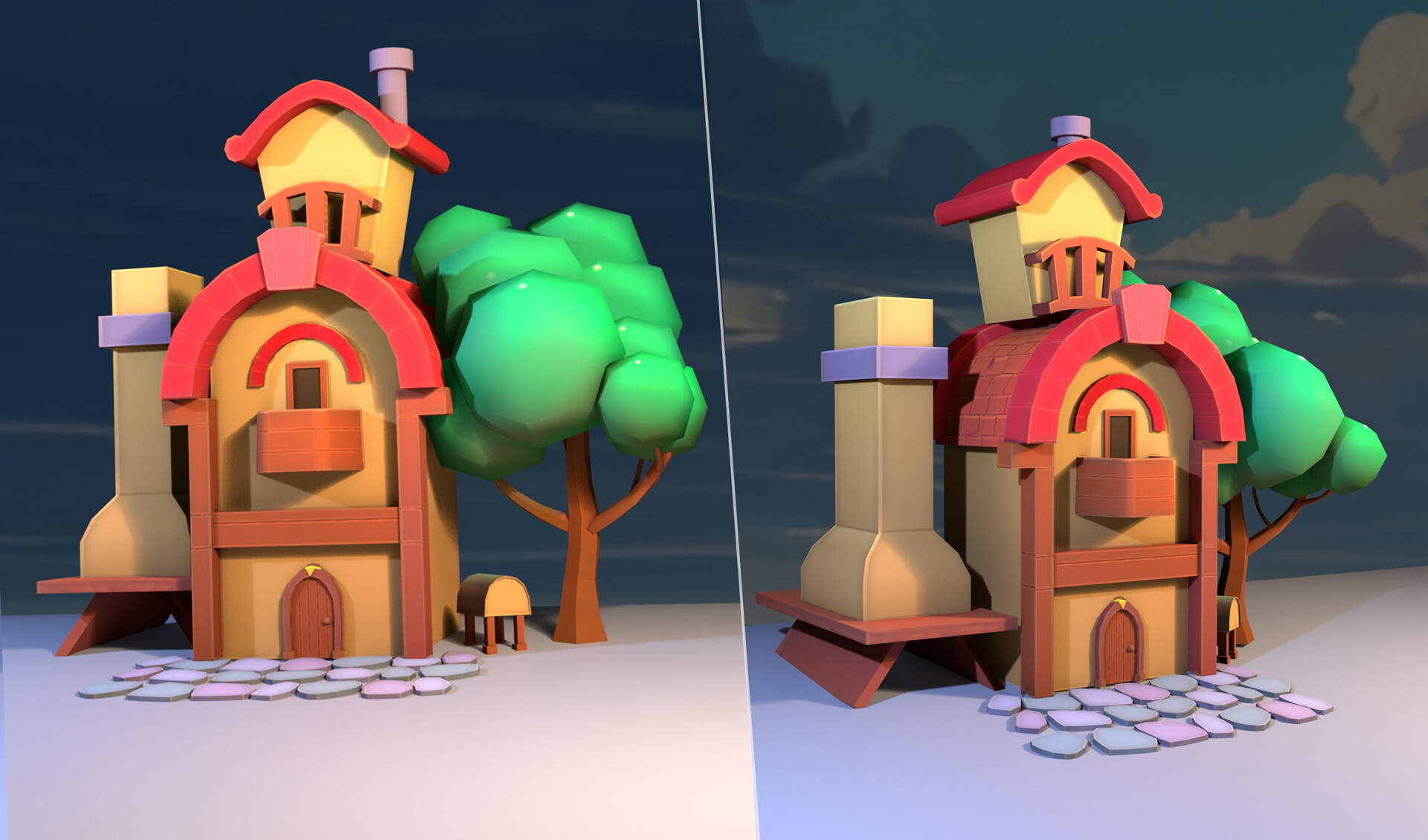 ArtStation - stylized building