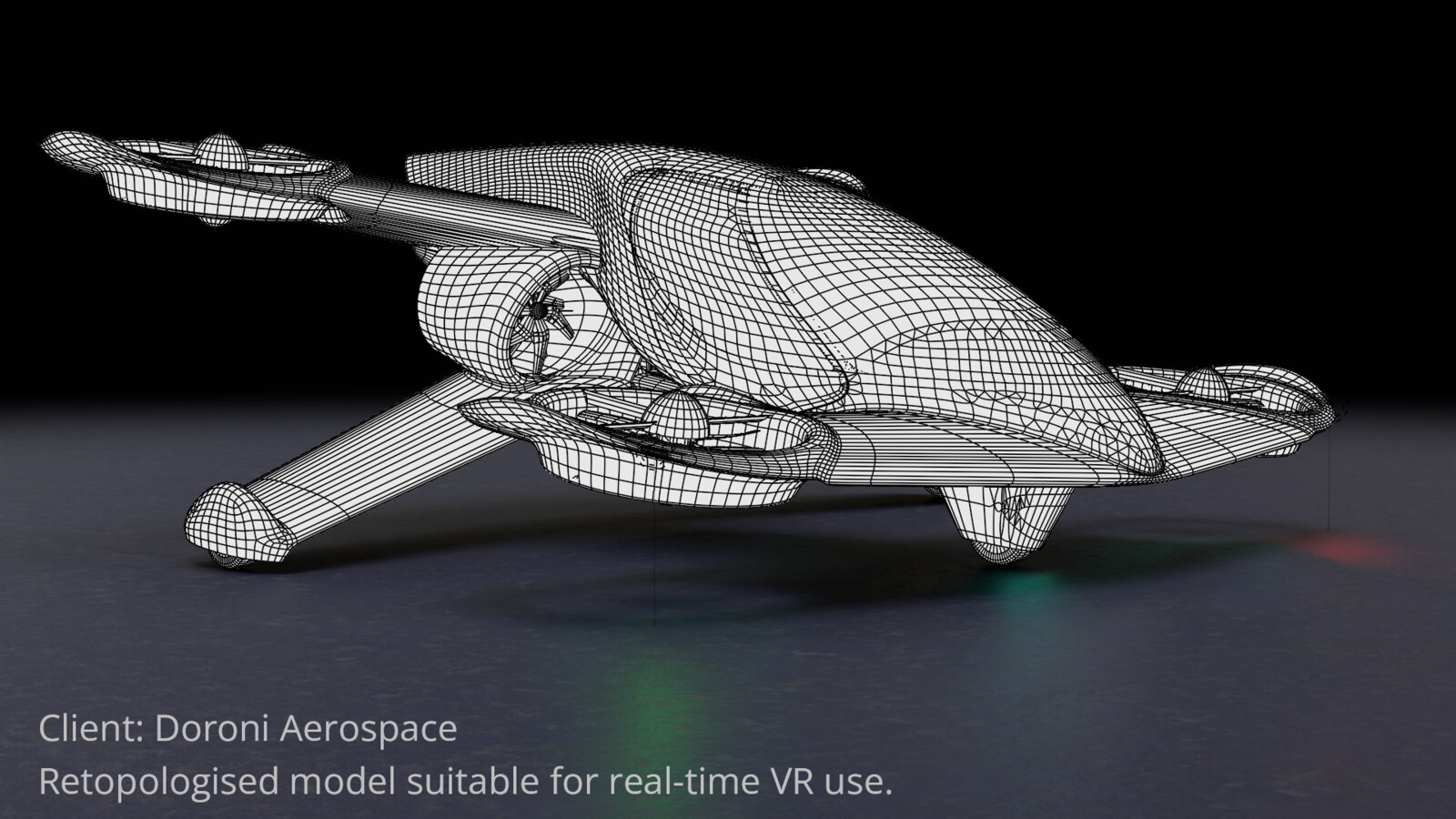 Retopologised model suitable for real-time VR use.