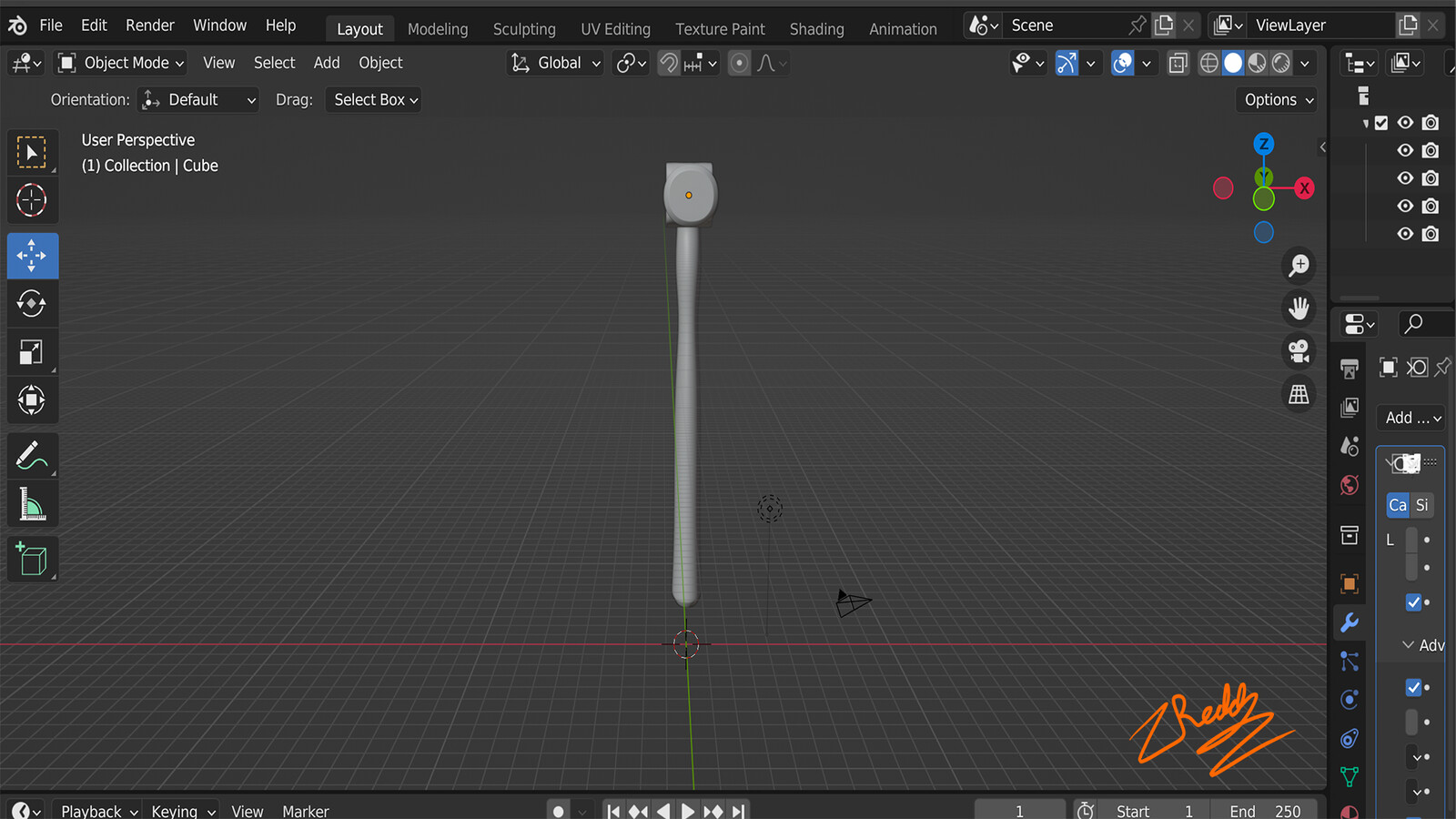 hammer in progress