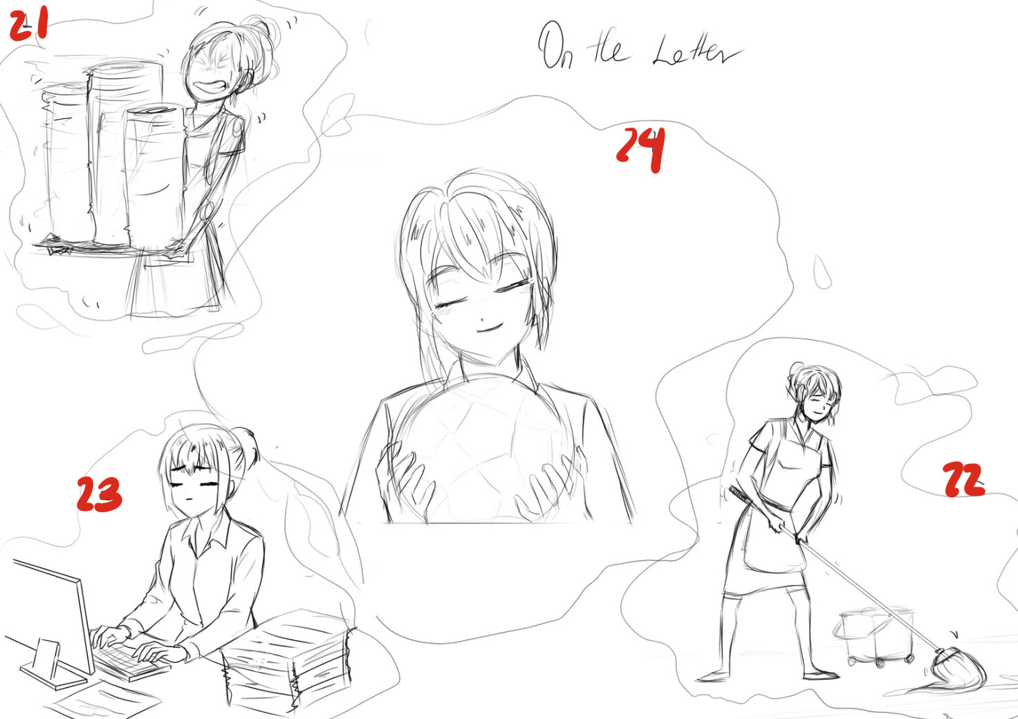 less detailed storyboard for the anime