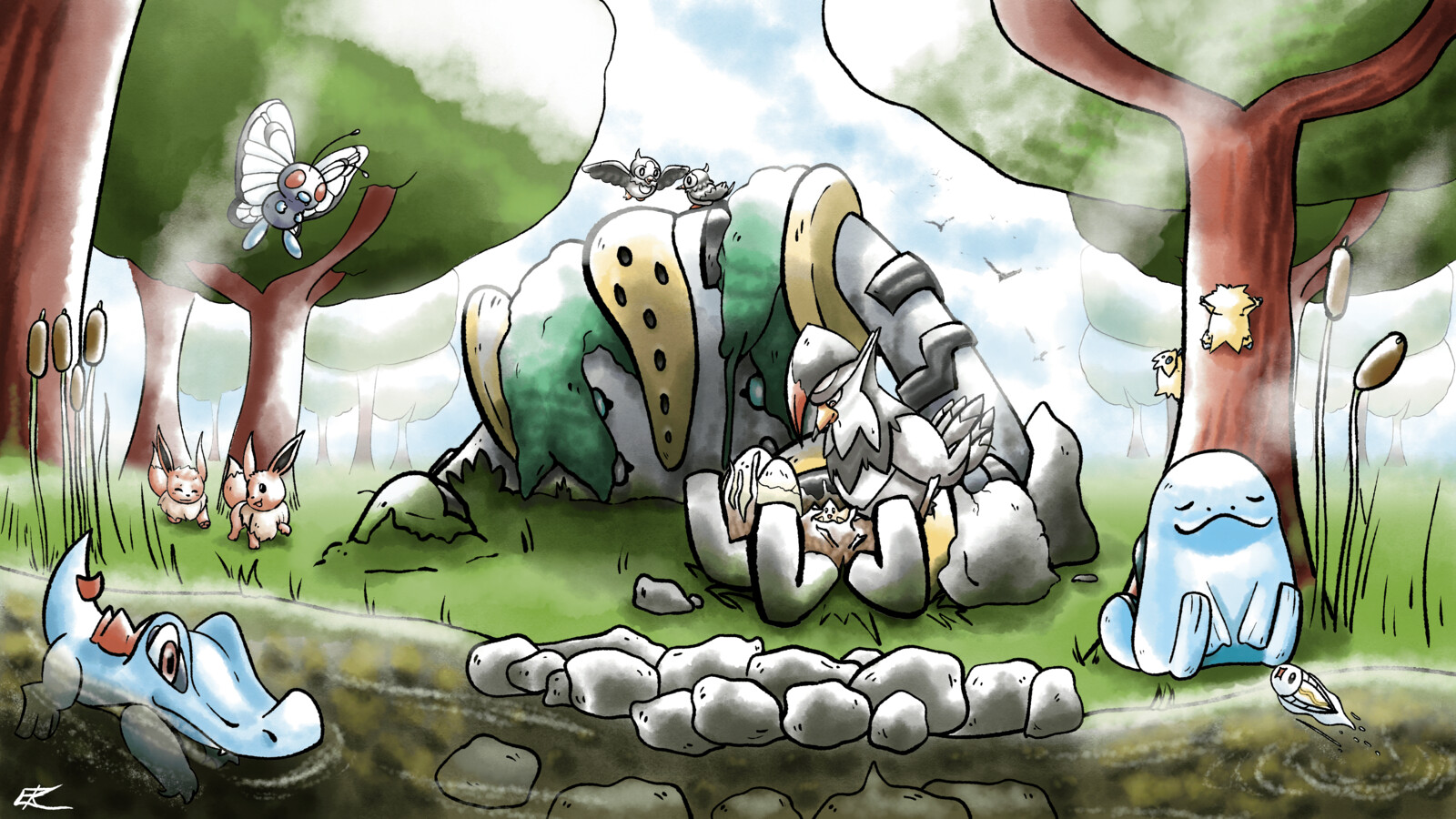 A Sleeping Giant Lies Here.... - Pokémon Art