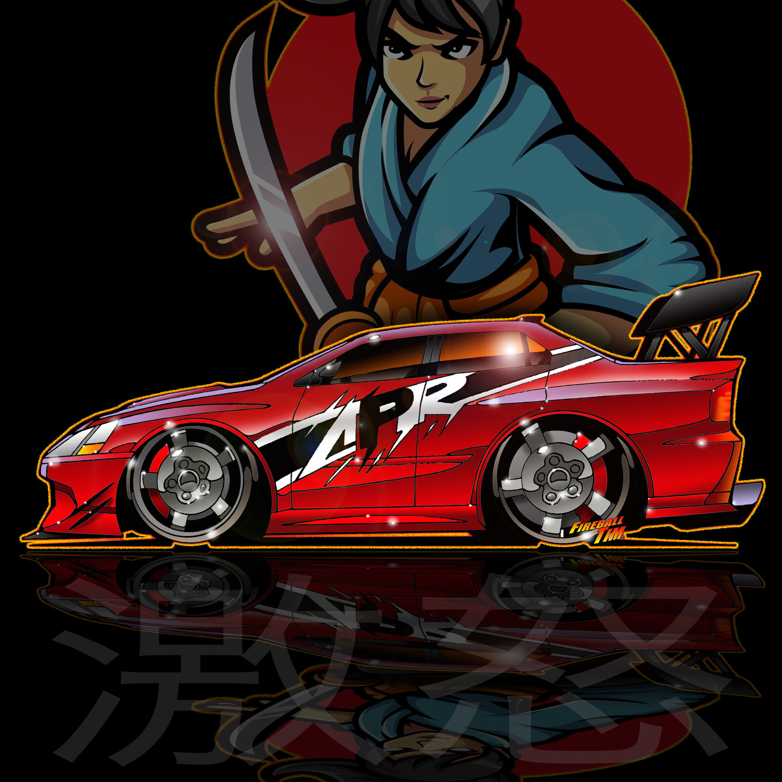 Fast and Furious EVO Canvas Art by Fireball