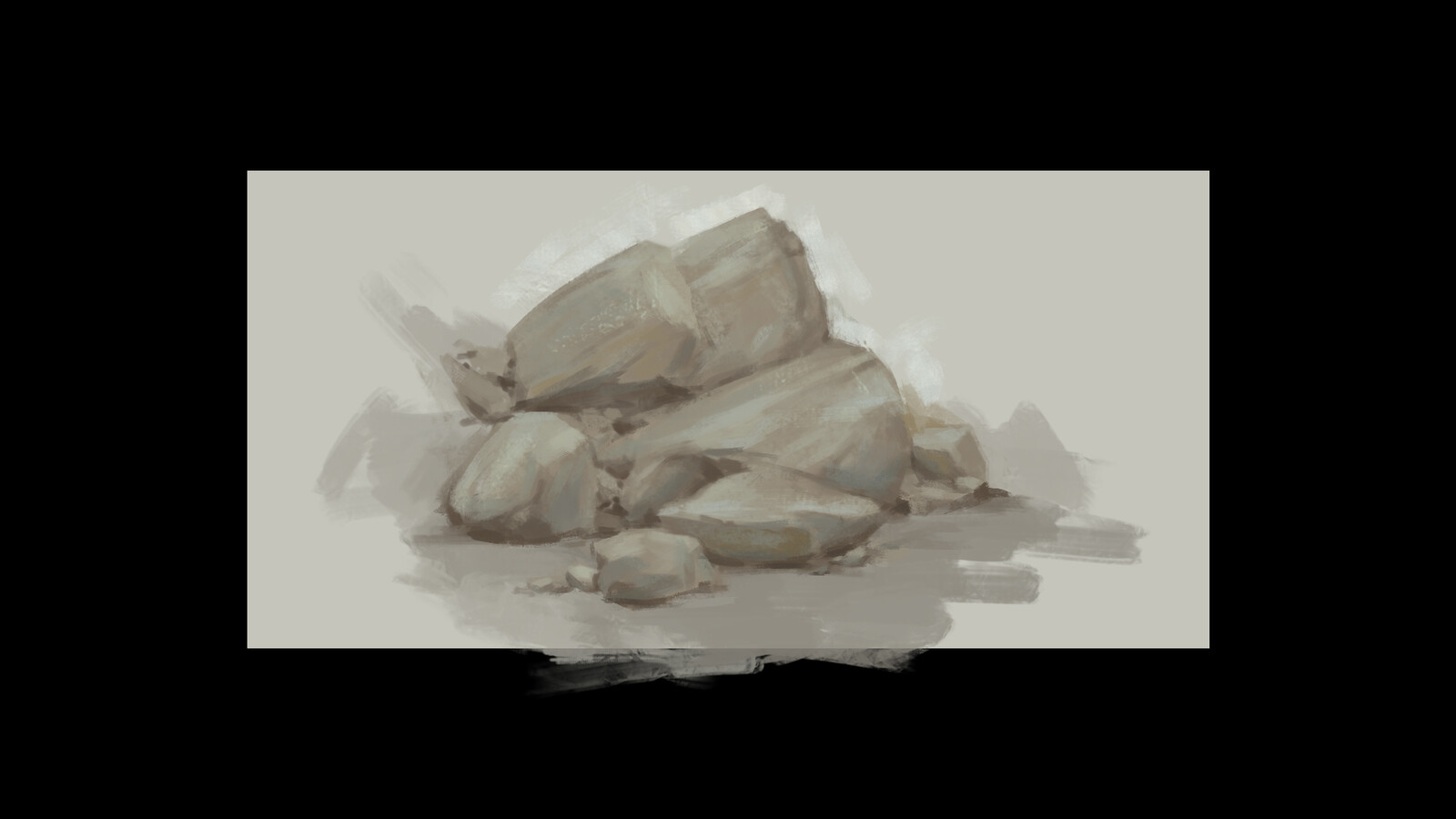 Rock Study- Sketch