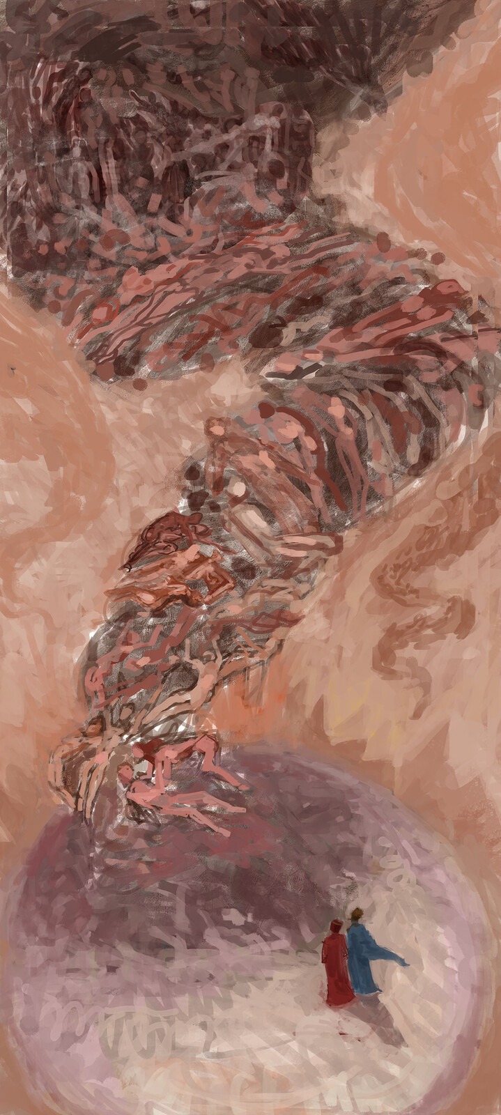 final sketch for the lustful painting - hurricane of souls