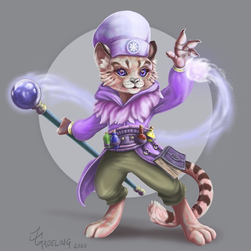 "Snow Leopard Wizard" - Concept (3 images)