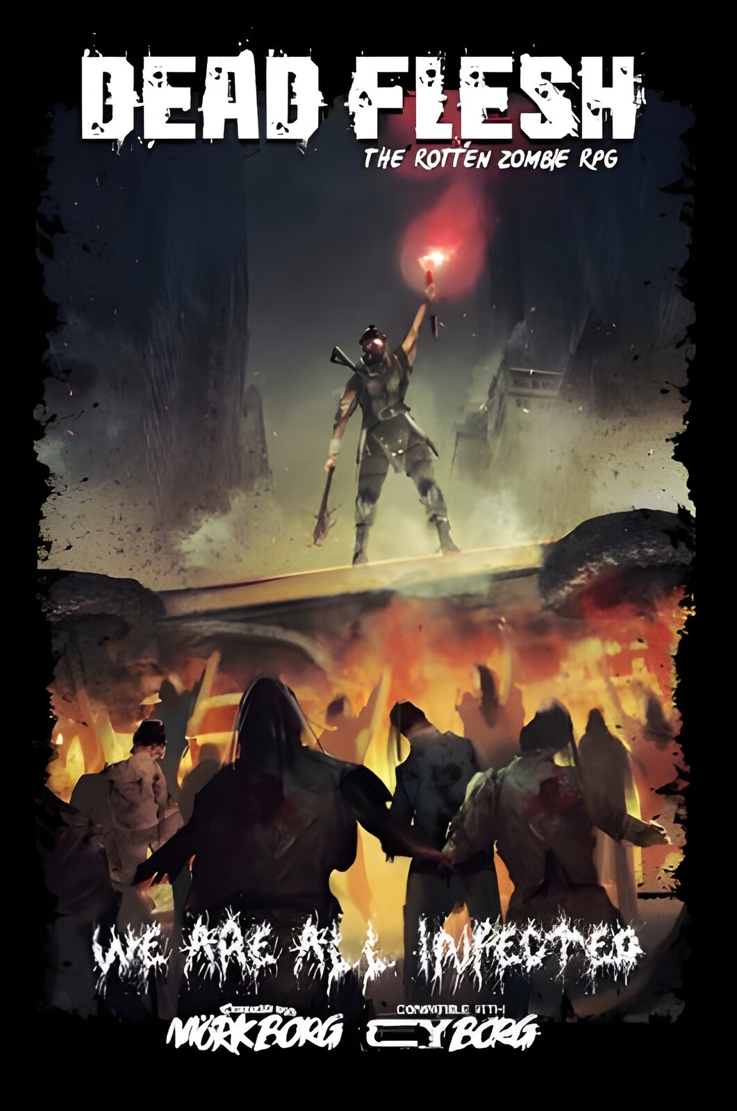 Ttrpg cover `dead flesh  Zombies