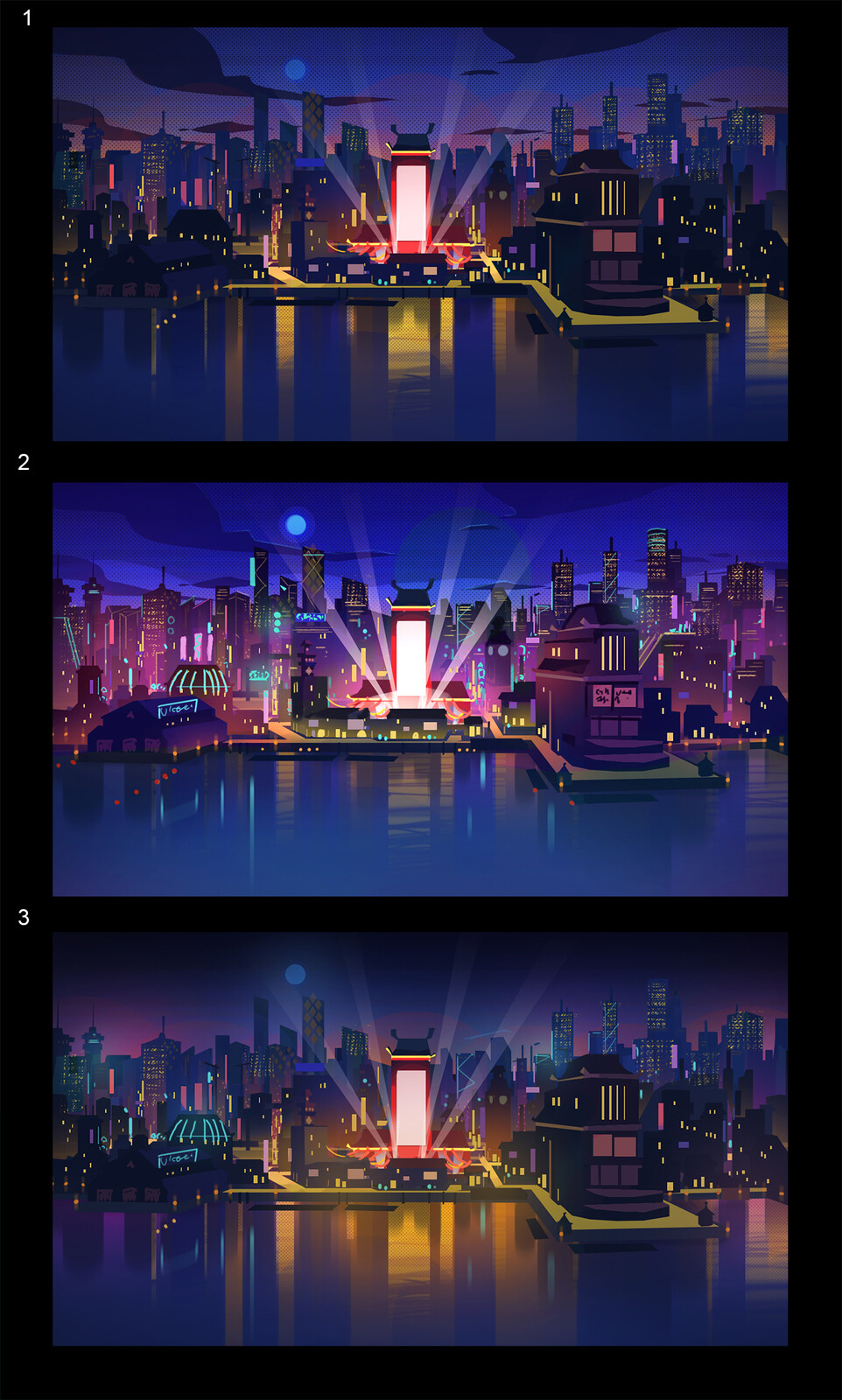 Matte concepts / color explorations 