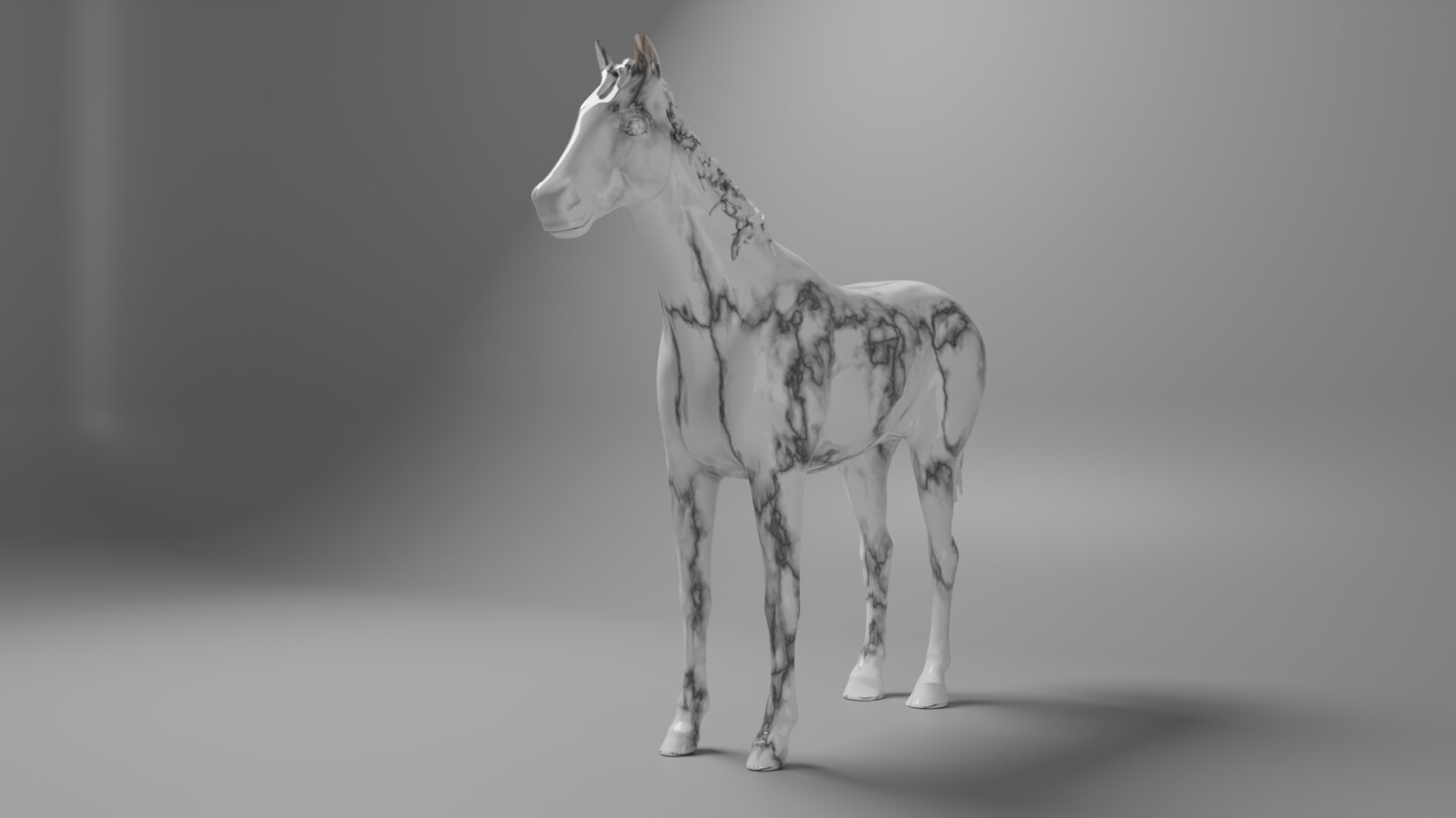 With marble texture and displace